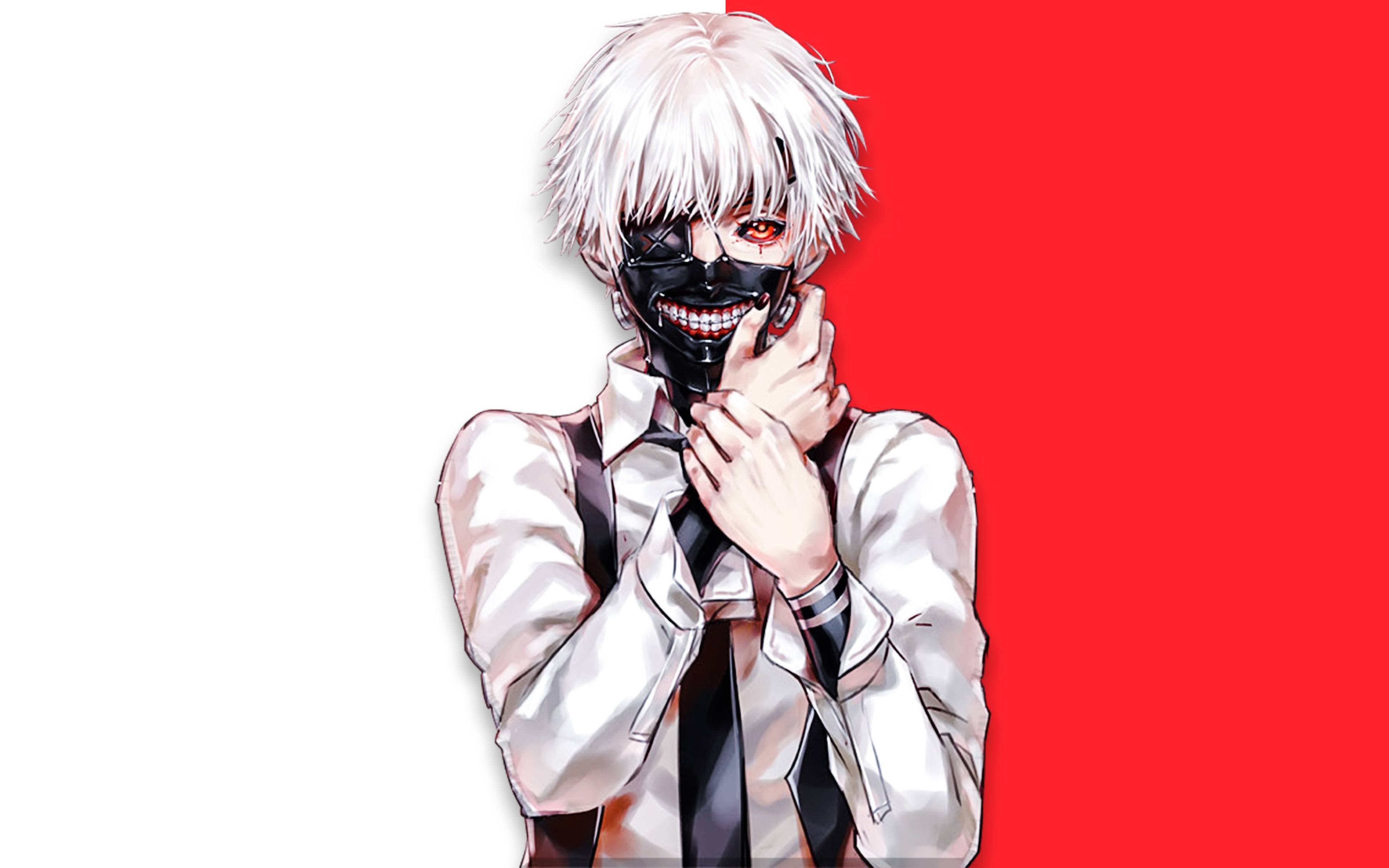 Ken Kaneki Tokyo Ghoul maschera, 3840x2400 4K Ultra HD, Monitor 4K