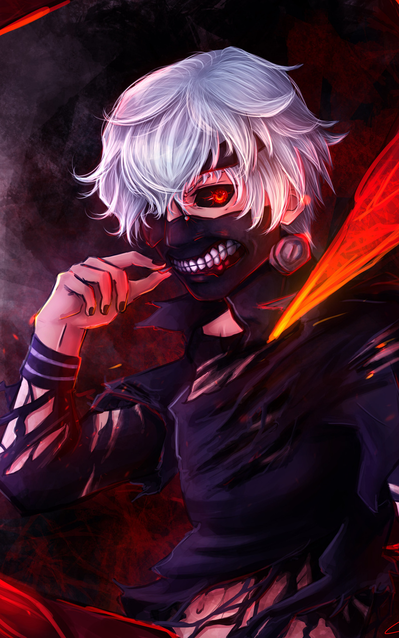 Ken Kaneki Tokyo Ghoul maschera, 800x1280 Verticale, Mobile