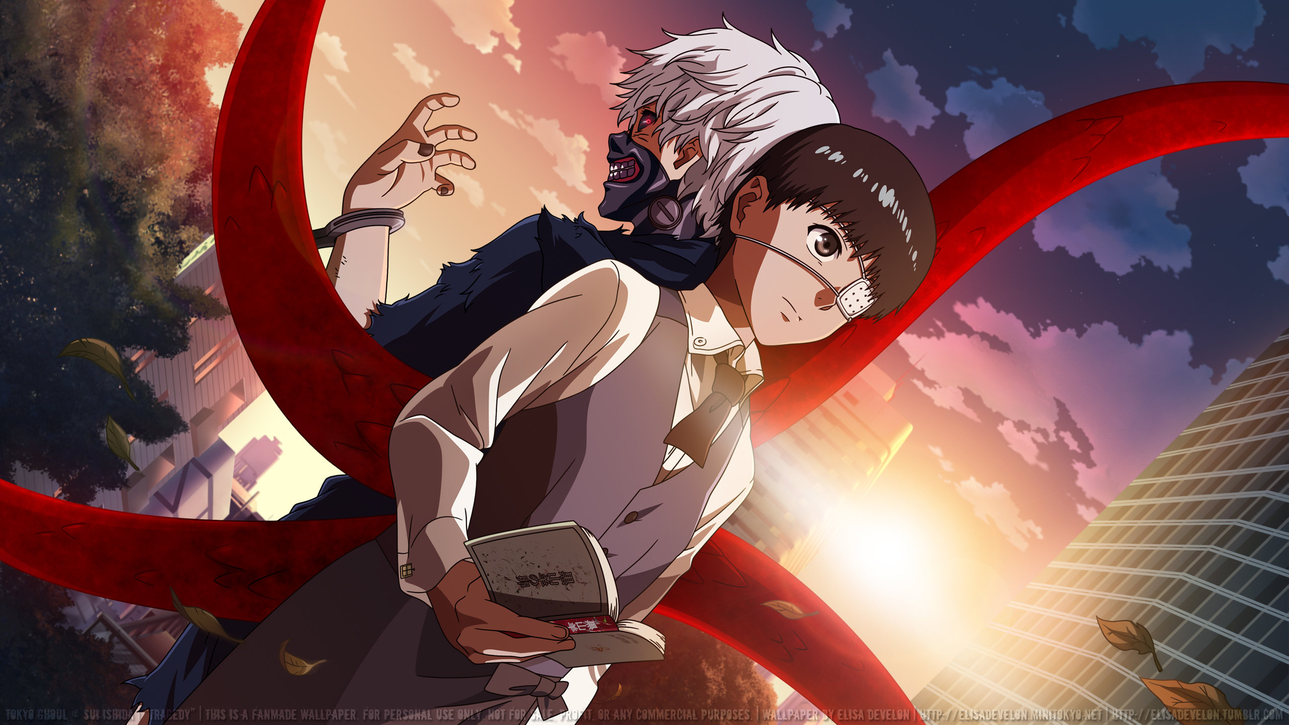 Ken Kaneki Tokyo Ghoul tentacoli rossi, 2560x1440 QHD, Laptop