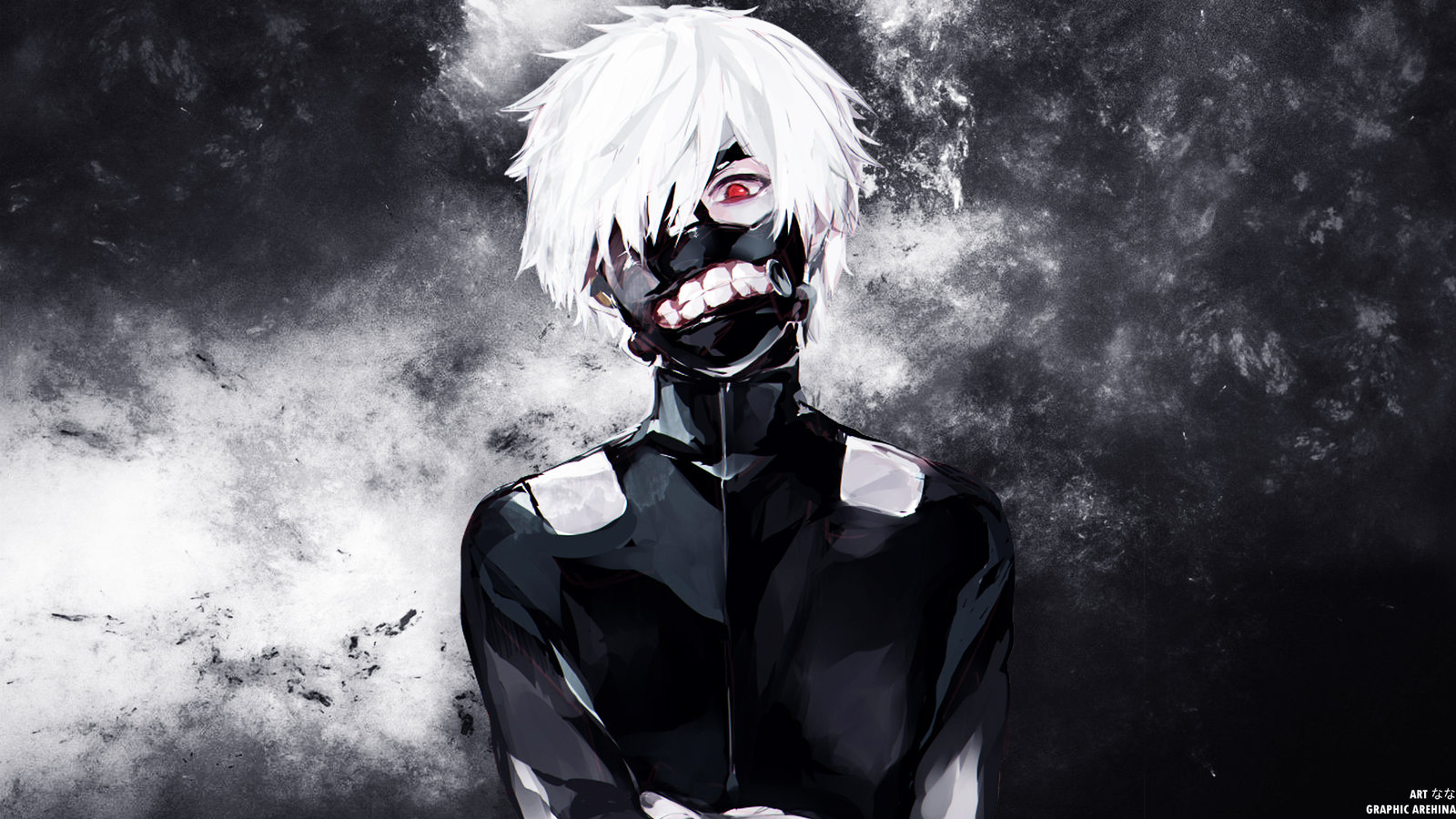 Kaneki Ken maschera Tokyo Ghoul, anime, 1600x900 HD, Laptop