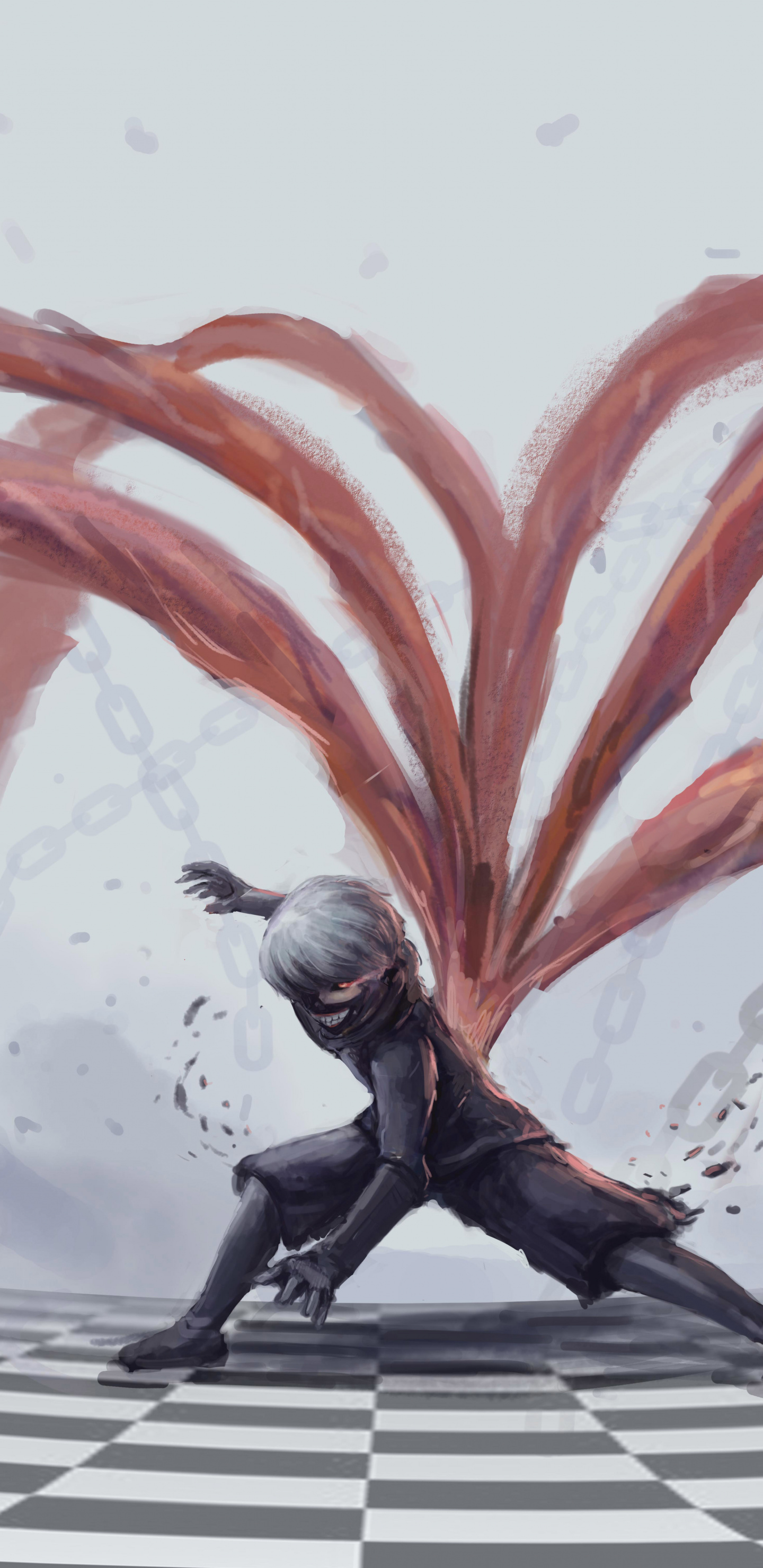 Ken Kaneki Tokyo Ghoul artwork, 1440x2960 Full HD Verticale, Smartphone