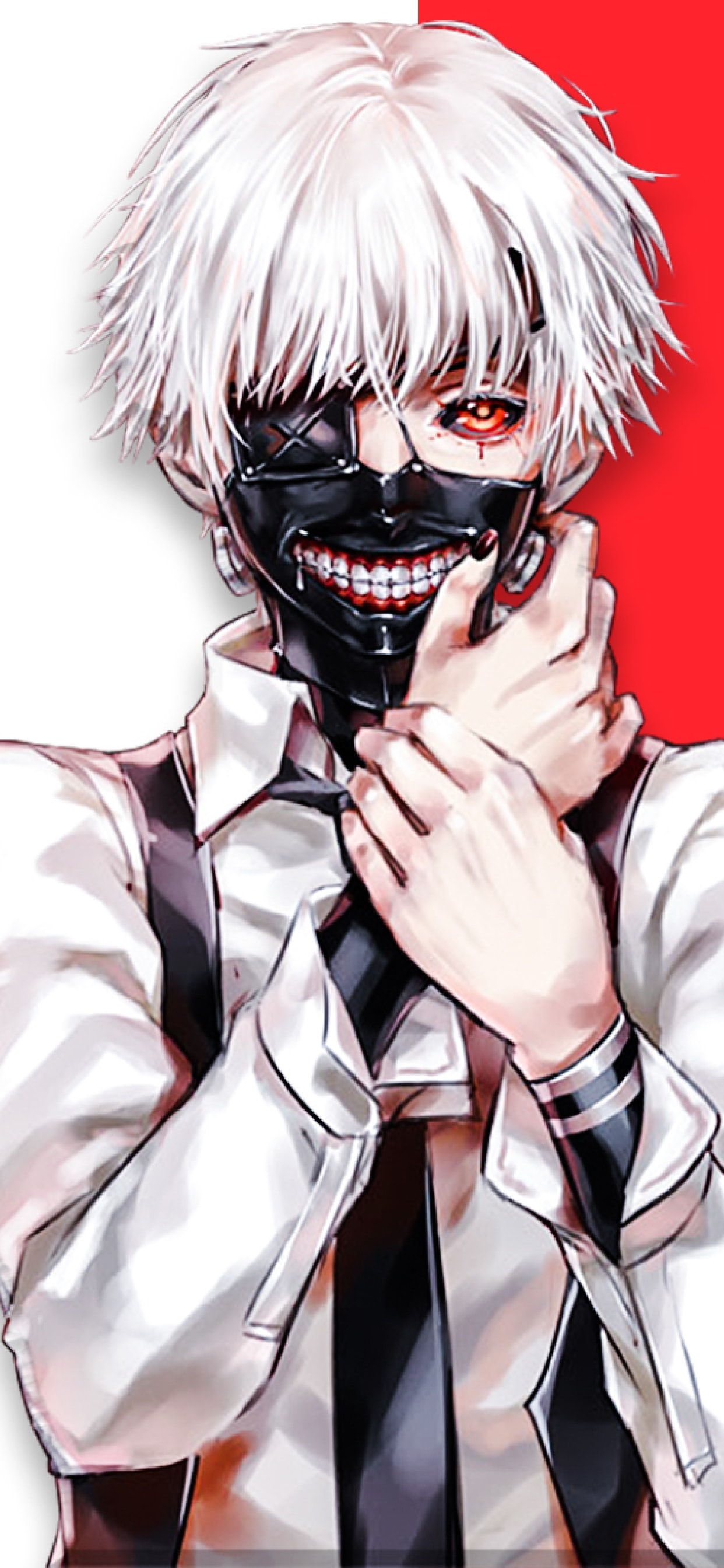 Ken Kaneki maschera Tokyo Ghoul, 1242x2688 Verticale, Telefono