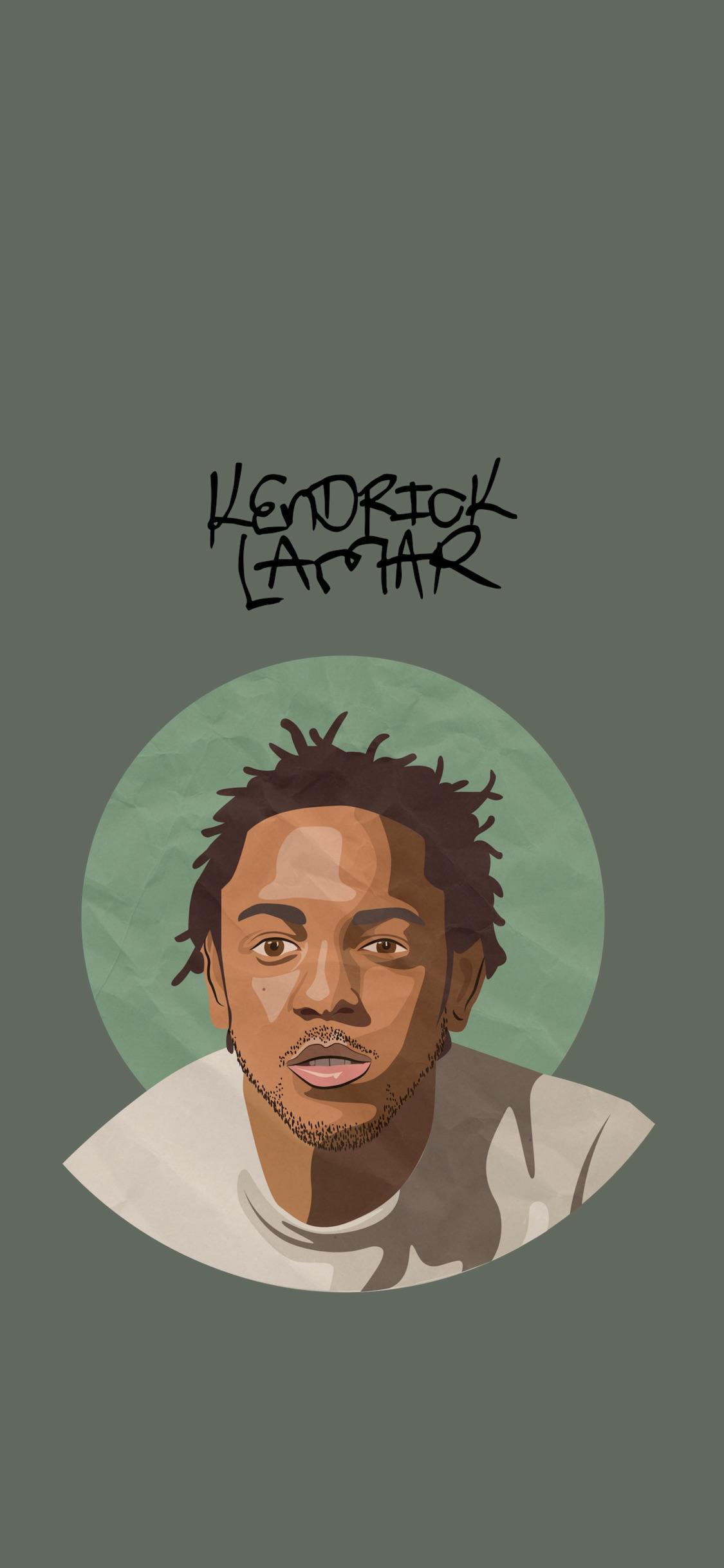 Kendrick Lamar illustrazione minimal, 1125x2436 Full HD Verticale, iPhone
