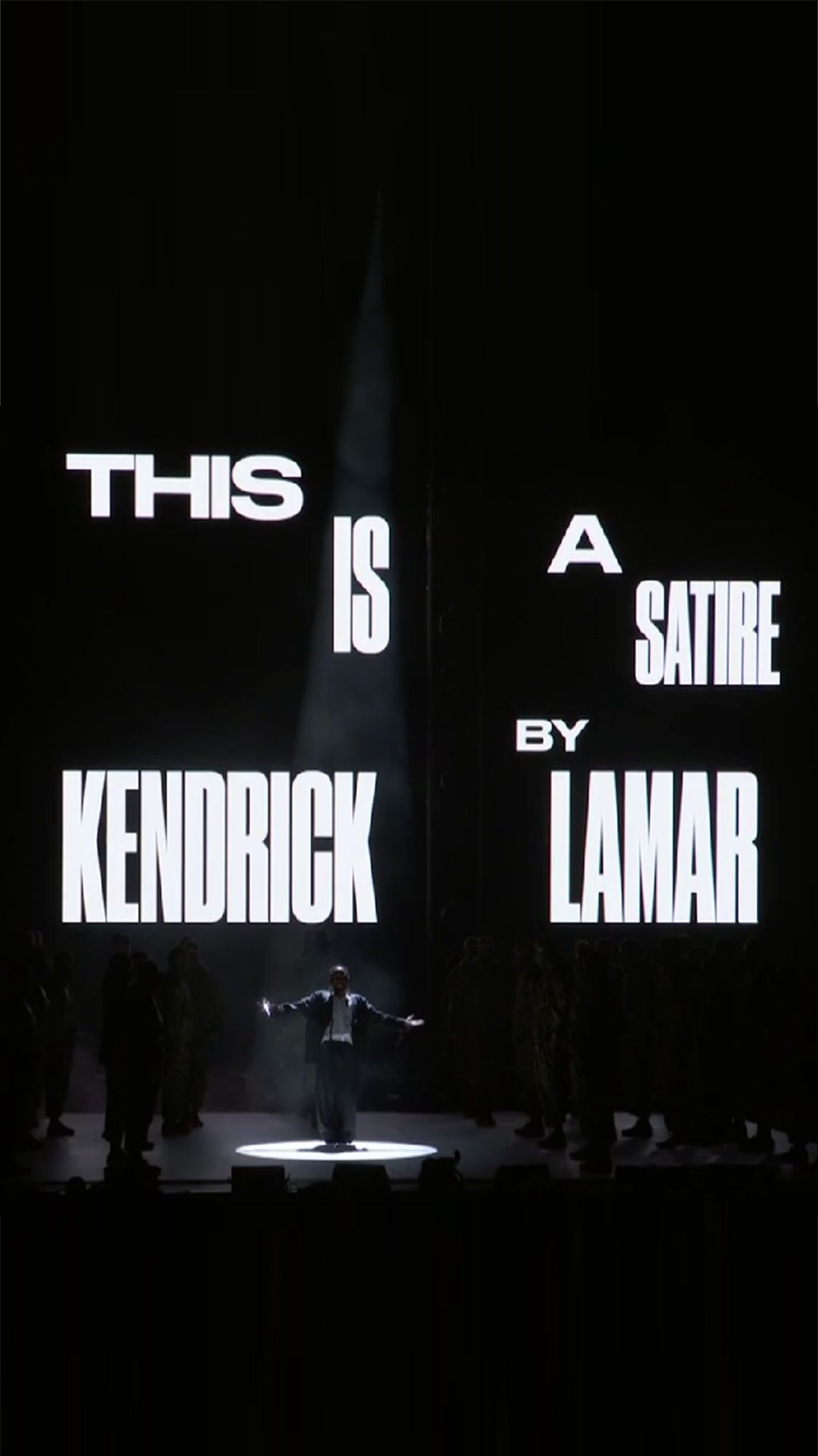 Kendrick Lamar palco scritte bianco nero, 1125x2001 Full HD Verticale, iPhone Pro