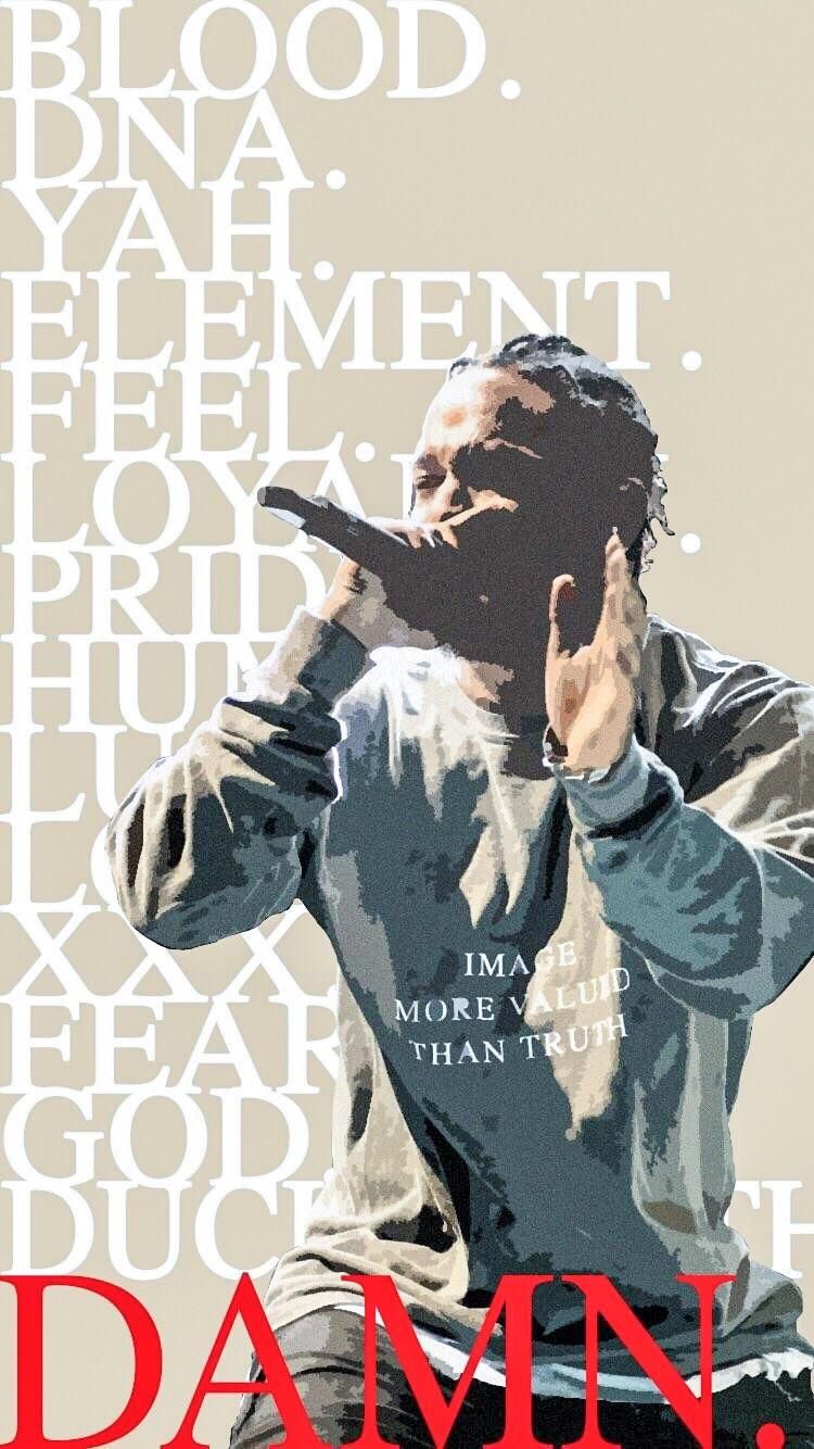 Kendrick Lamar copertina DAMN, 750x1334 Full HD Verticale, iPhone Plus