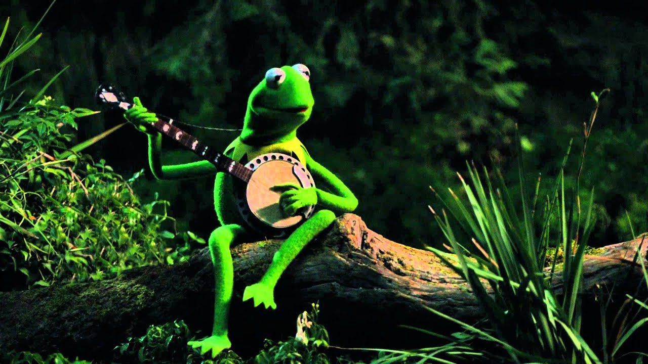 Kermit la Rana su tronco e sedia, 1024x768 HD, Desktop