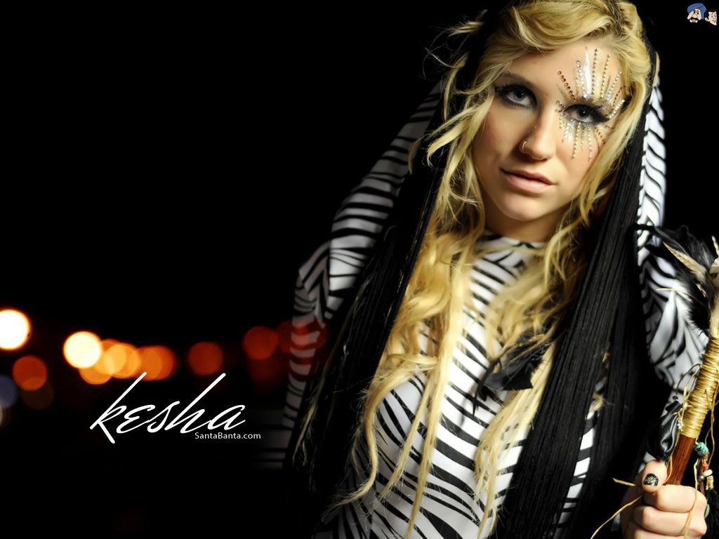 Kesha cantante con bandana zebrata, 1024x768 HD, PC