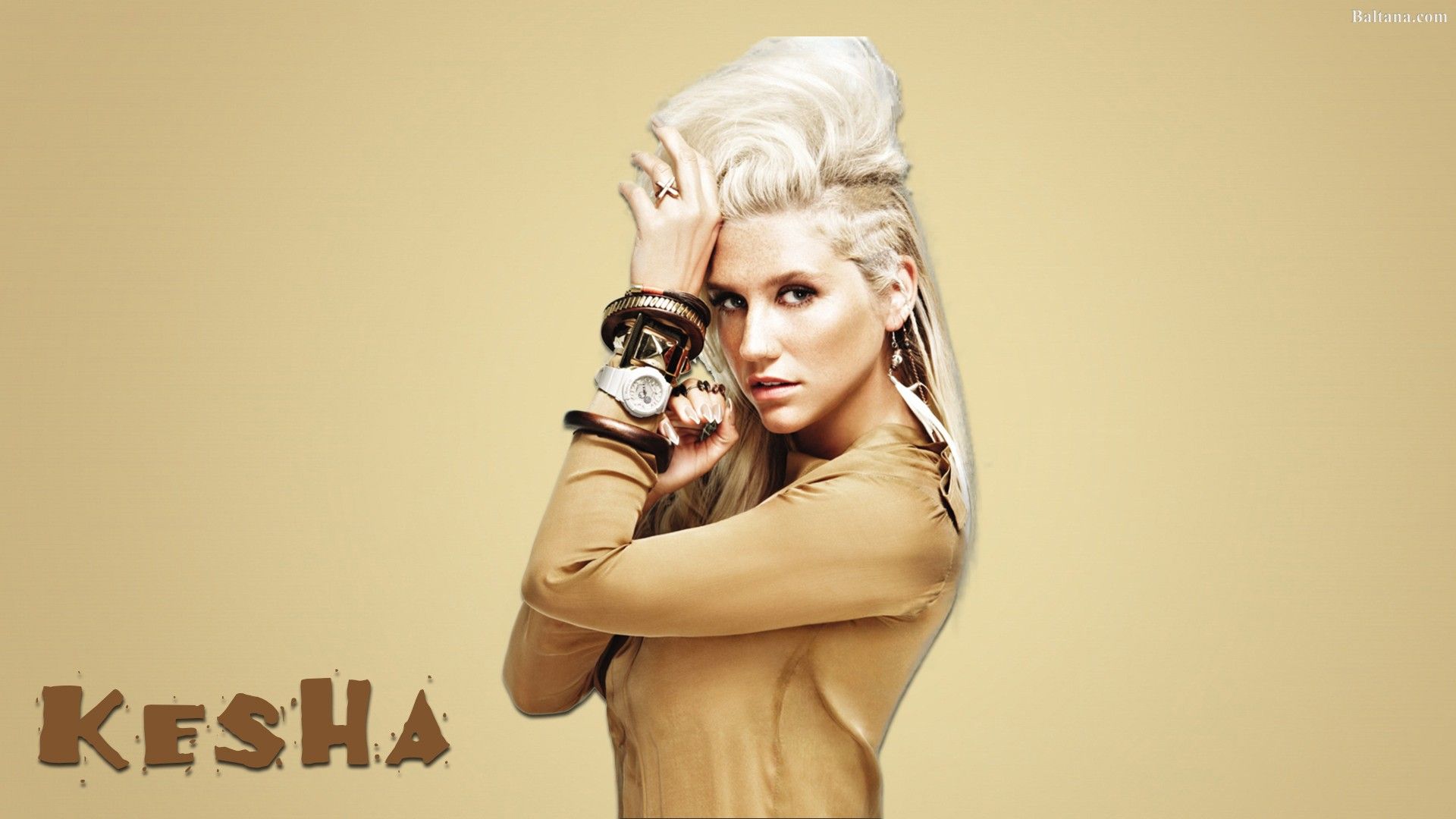 Kesha ritratto beige, 1920x1080 1080p, Desktop