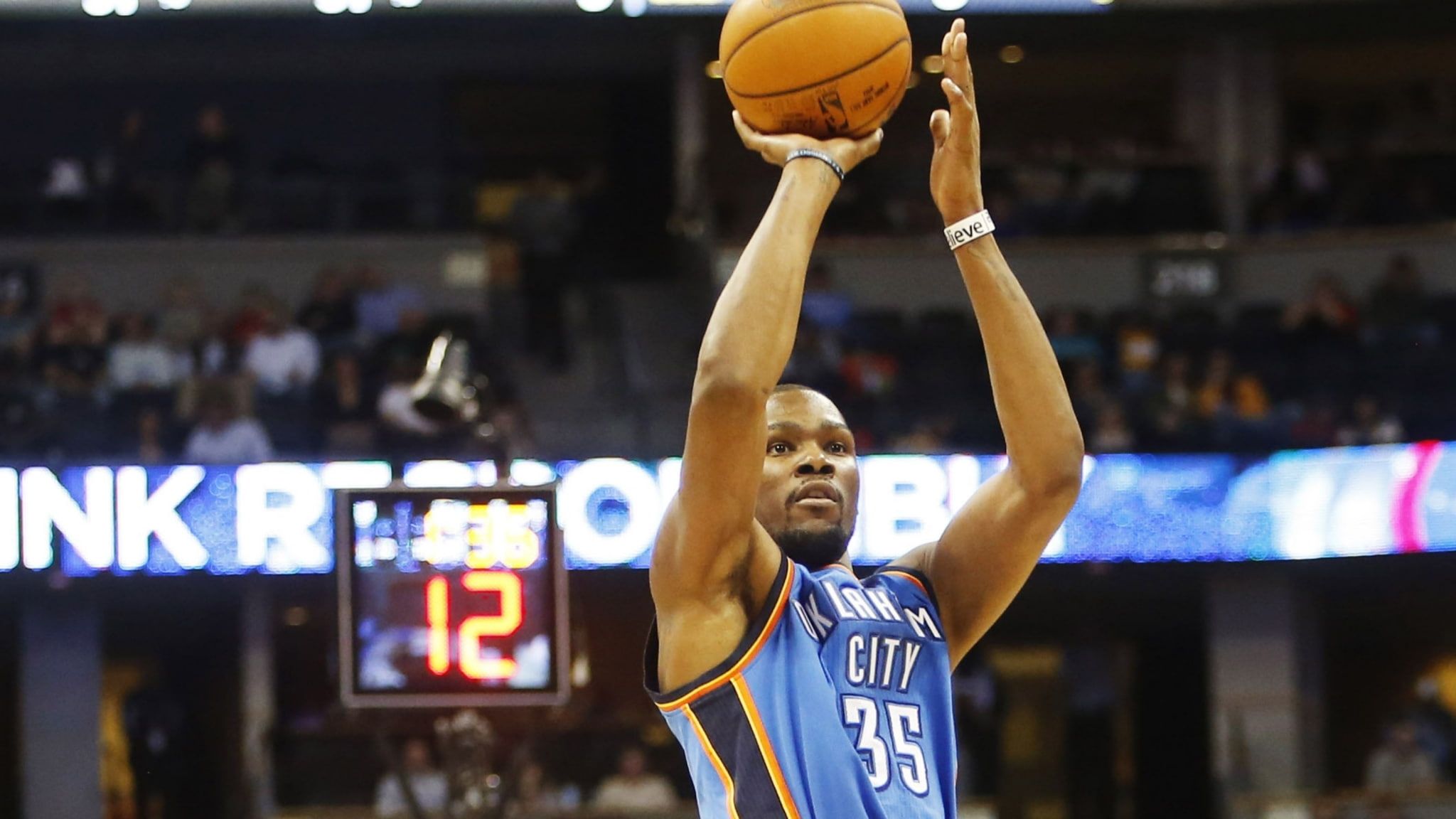 Kevin Durant tiro basket, 2048x1152 2K, PC