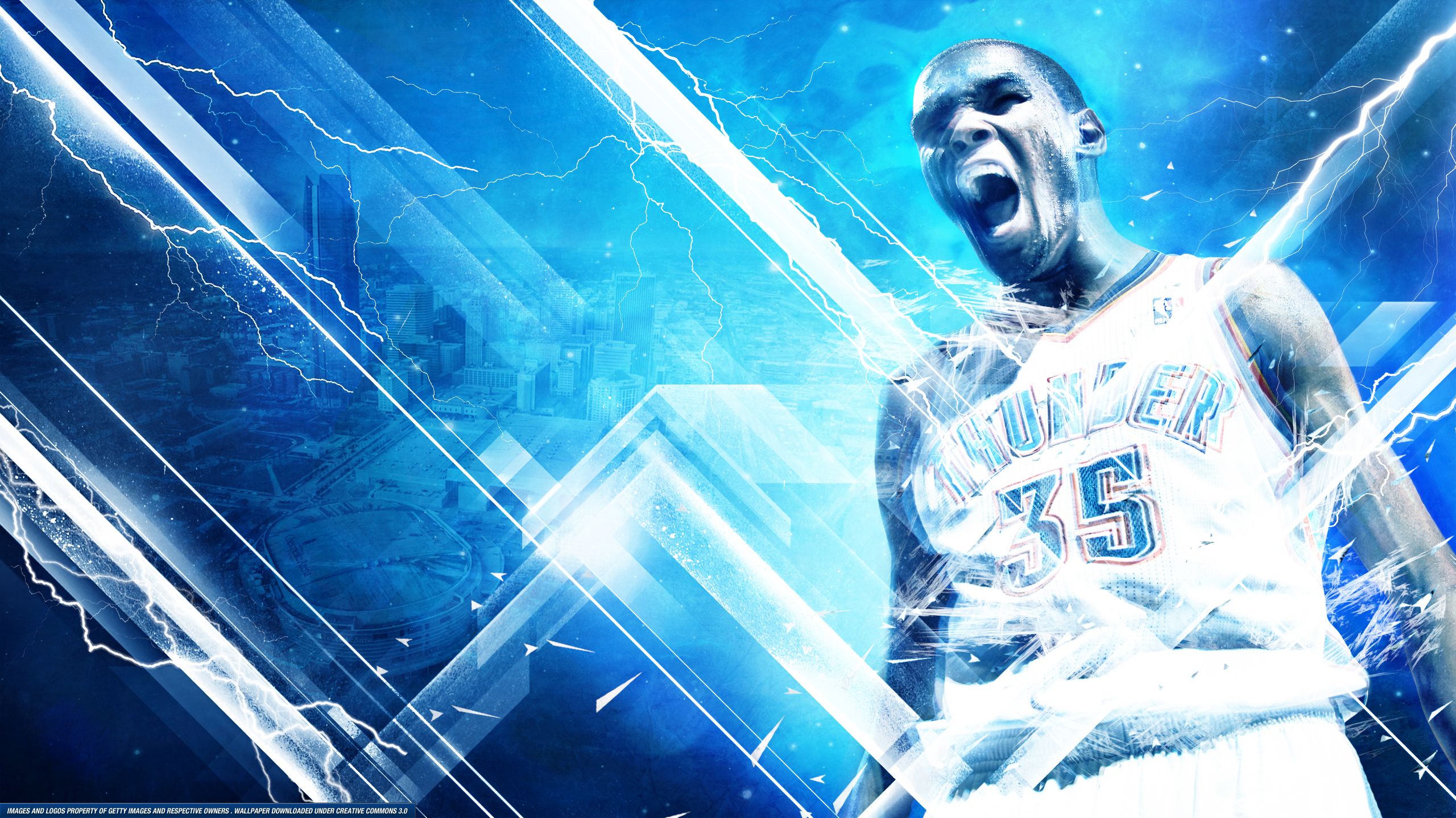 Kevin Durant fulmini blu, 2560x1440 1440p, Desktop