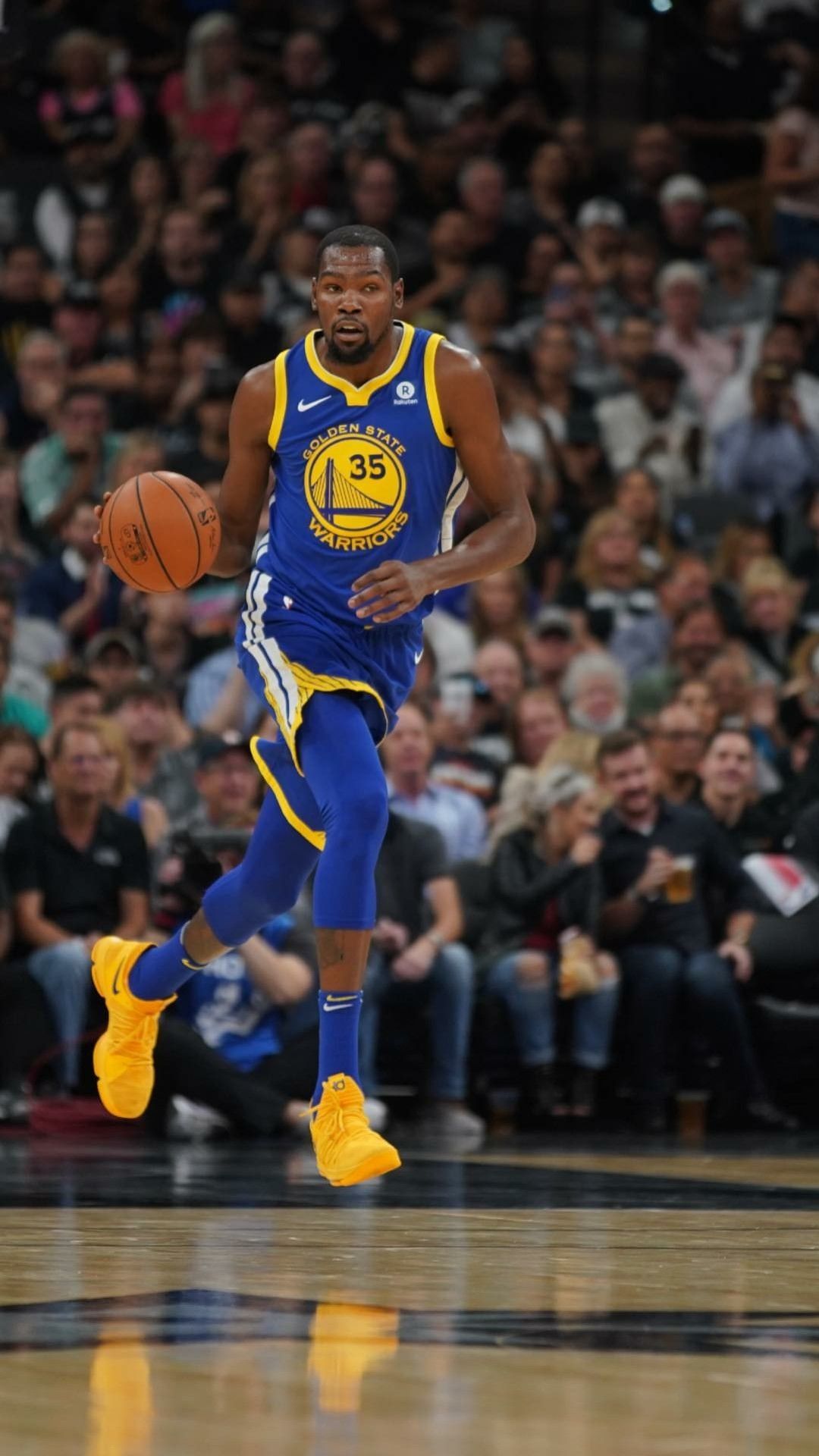 Kevin Durant Warriors basket, 1080x1920 Verticale, Mobile