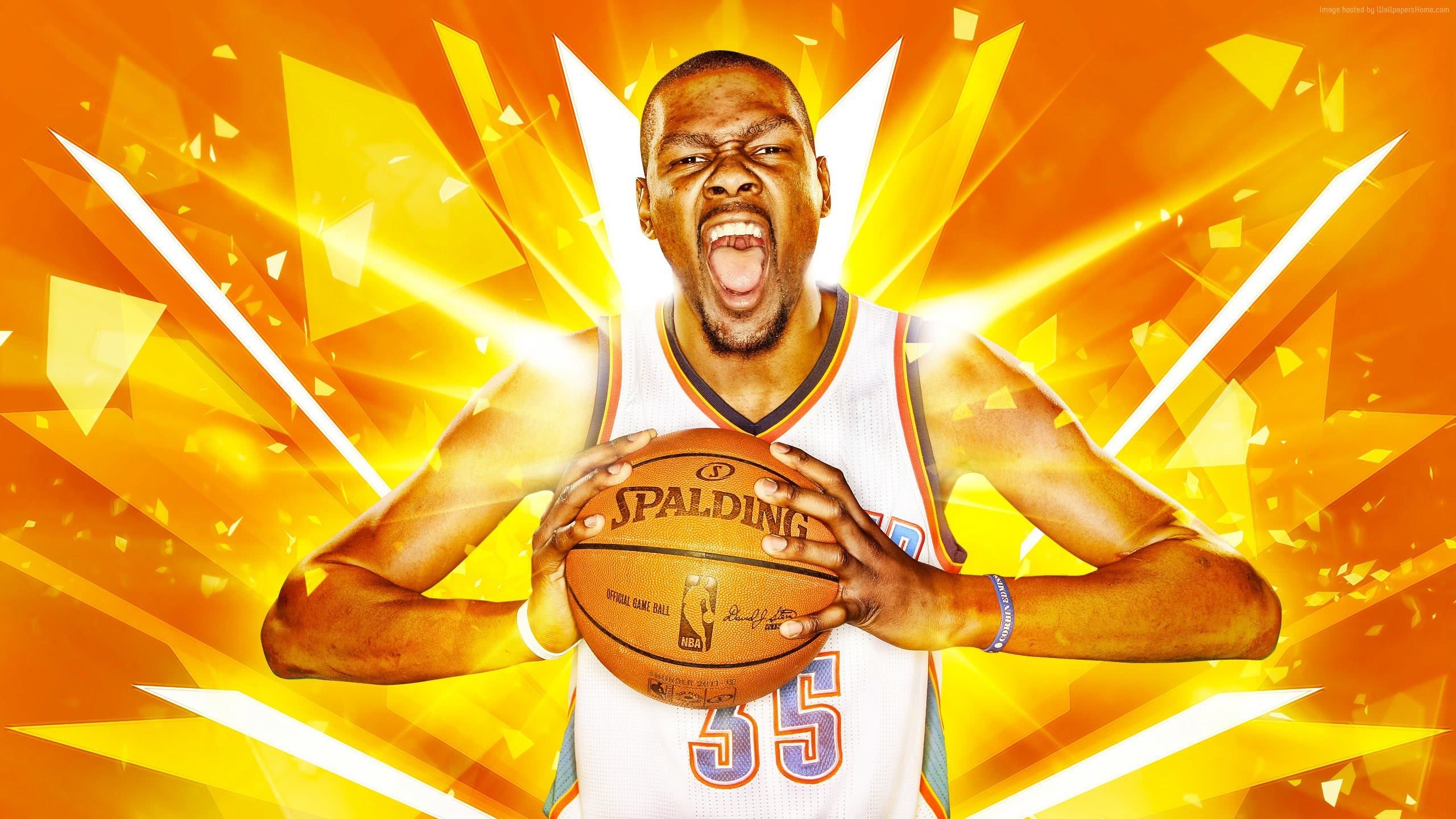 Kevin Durant Warriors basket arancione, 2560x1440 2K QHD, PC