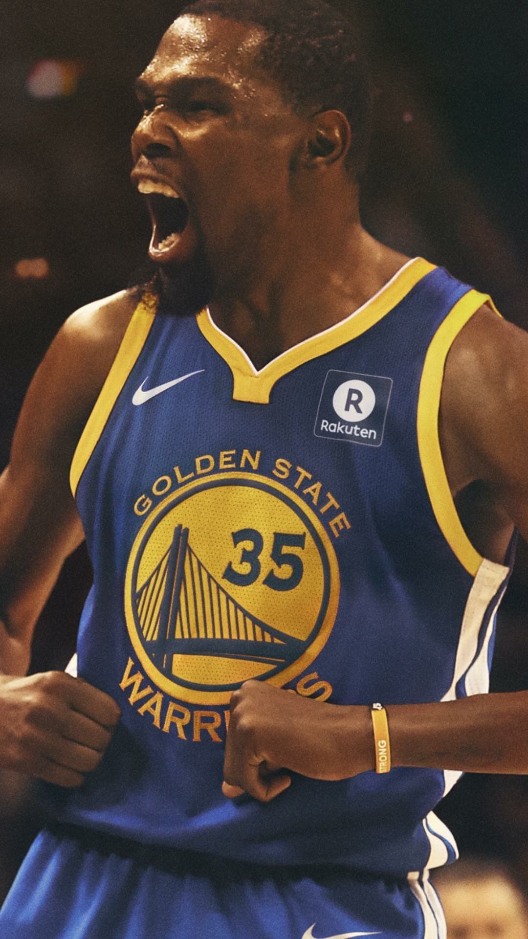 Kevin Durant maglia Warriors, NBA, 1080x1920 Verticale, Mobile