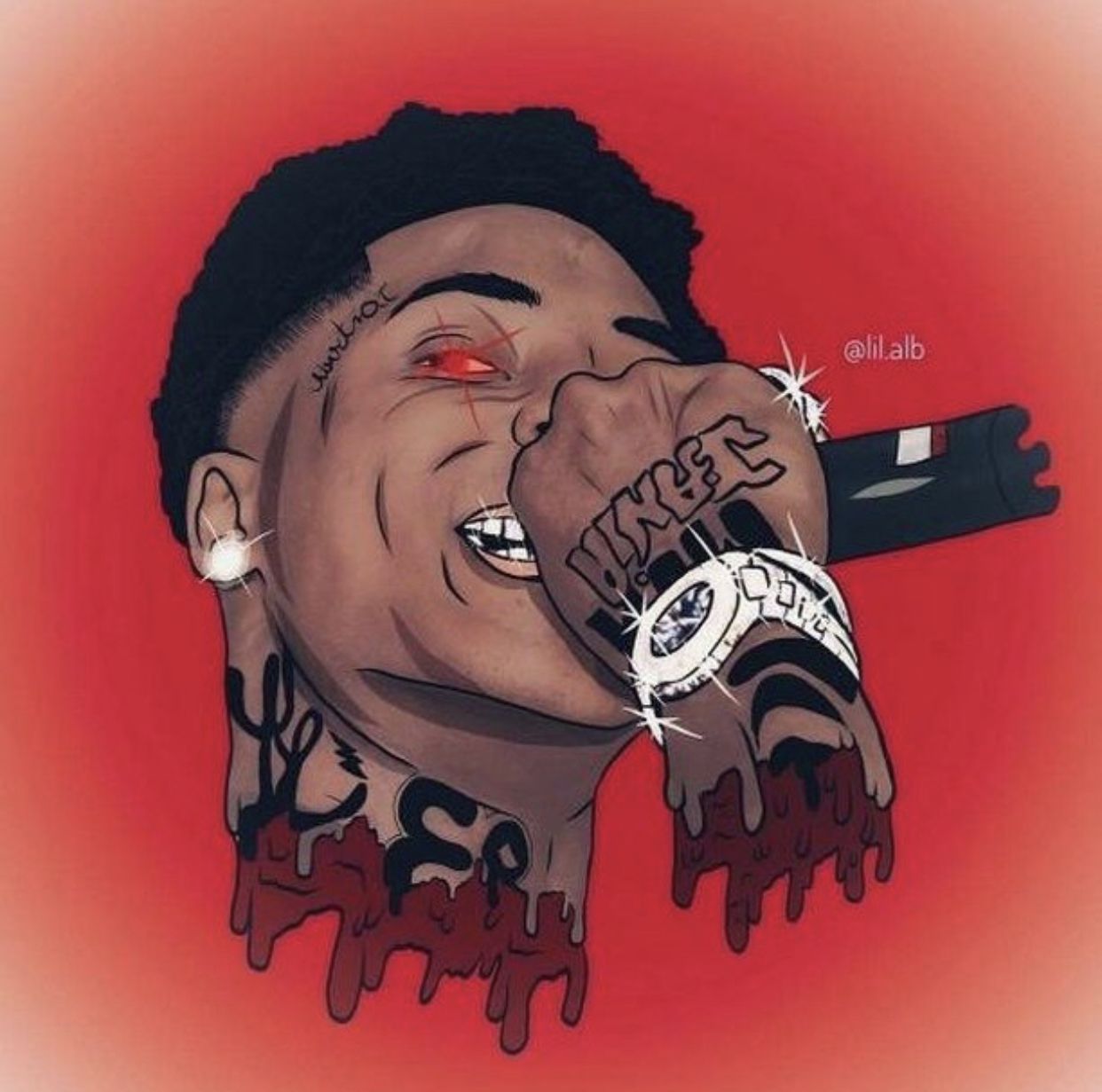 Ritratto rapper con tatuaggi, 1242x1231 HD, Notebook Gaming