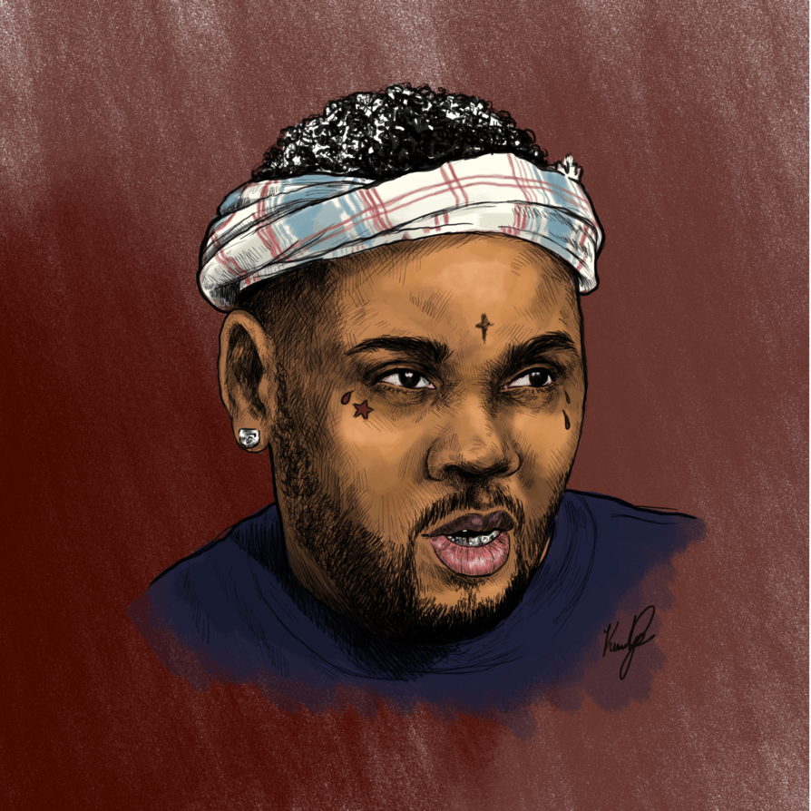 Kevin Gates ritratto cartoon, 894x894 HD, Desktop