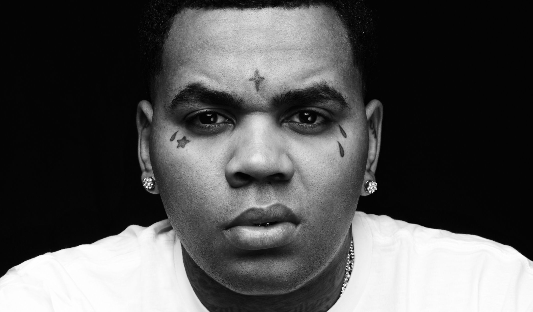 Kevin Gates ritratto bianco nero, 2134x1248 2K, PC