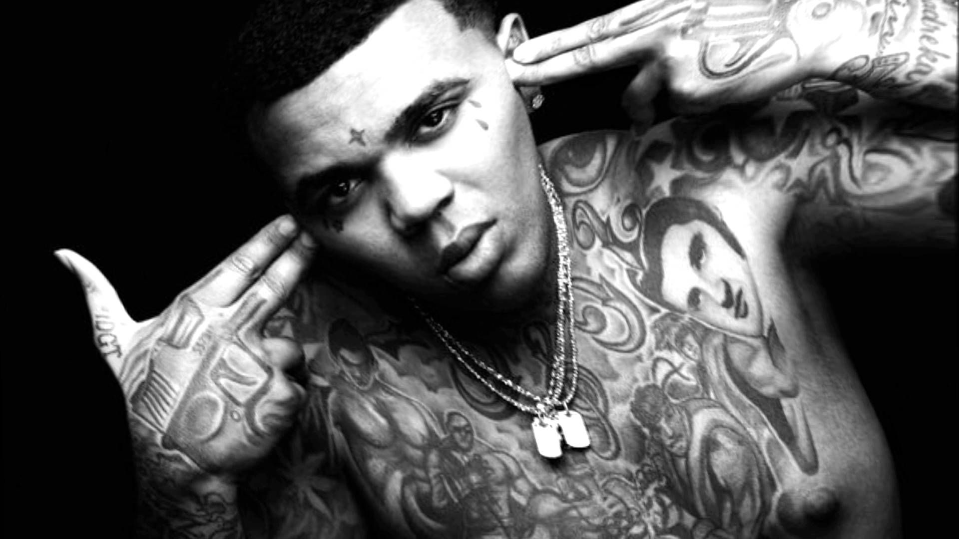 Kevin Gates tatuaggi bianco nero, 1920x1080 1080p, Laptop