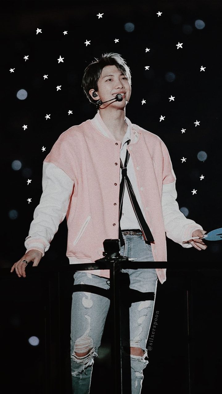 Kim Namjoon RM giacca rosa, 720x1280 Verticale, Telefono