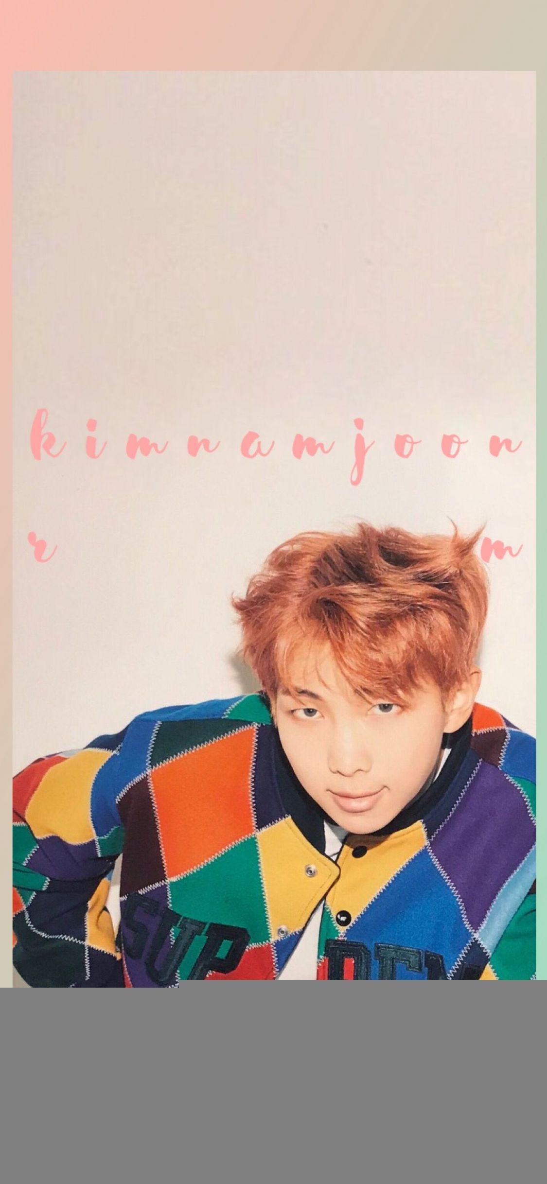 Kim Namjoon RM giacca colorata, 1125x2436 Verticale, Telefono