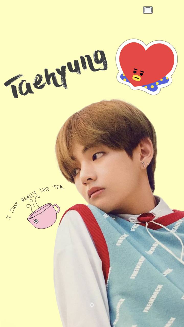 Kim Taehyung BTS sfondo giallo, 720x1280 Full HD Verticale, iPhone