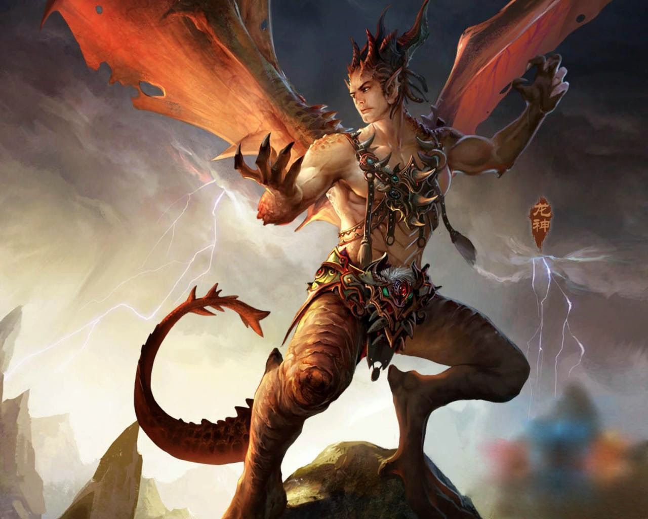 Re demone alato mitologico, 1280x1024 720p, Laptop