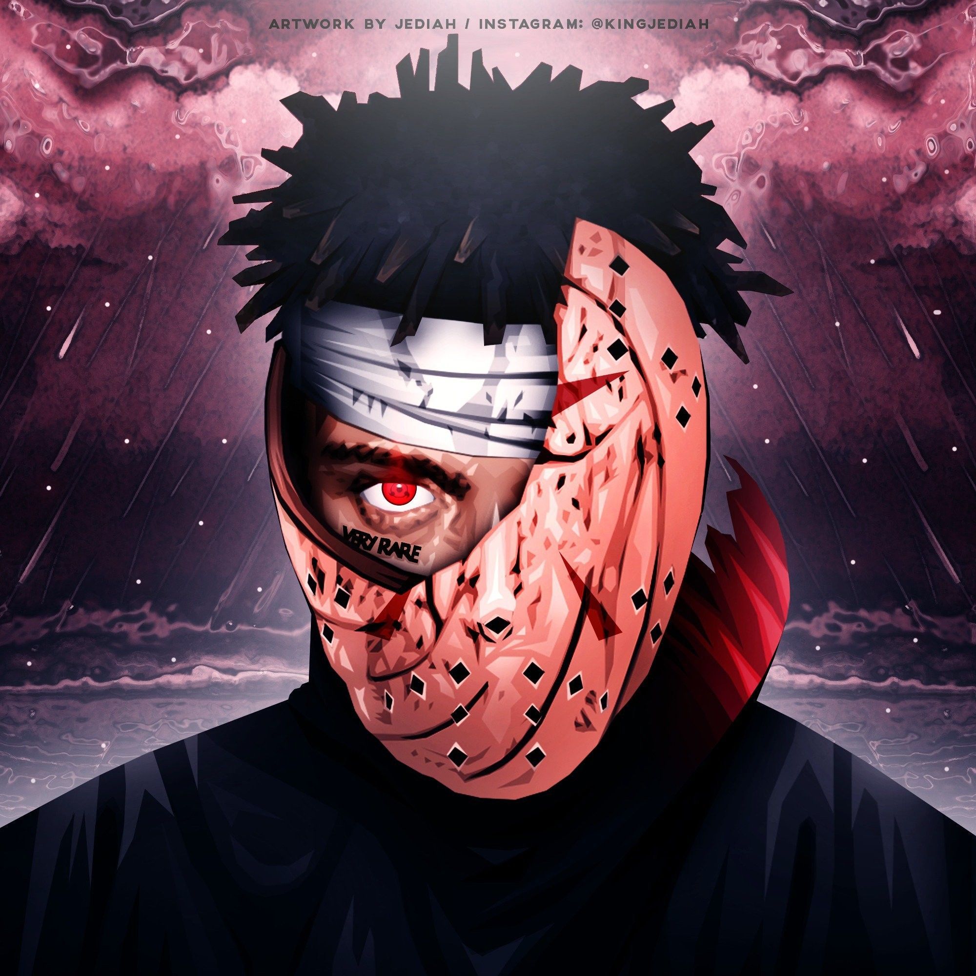 Obito maschera Naruto, ninja, 2000x2000 2K, Desktop