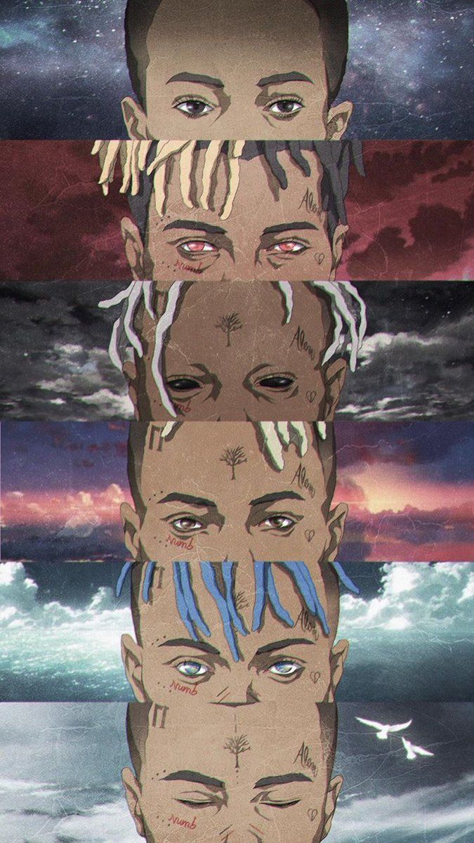 XXXTentacion illustrazione cielo rosa, 2119x1145 Hi-Res, PC