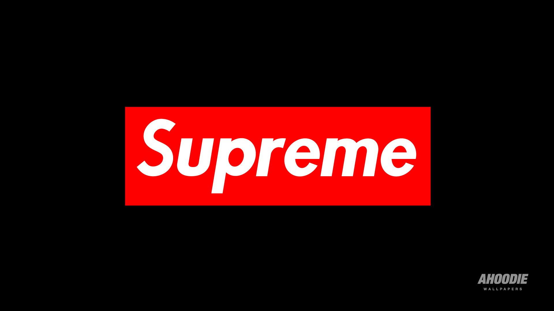 Logo Supreme rosso nero, New York, 1920x1080 Full HD, Laptop
