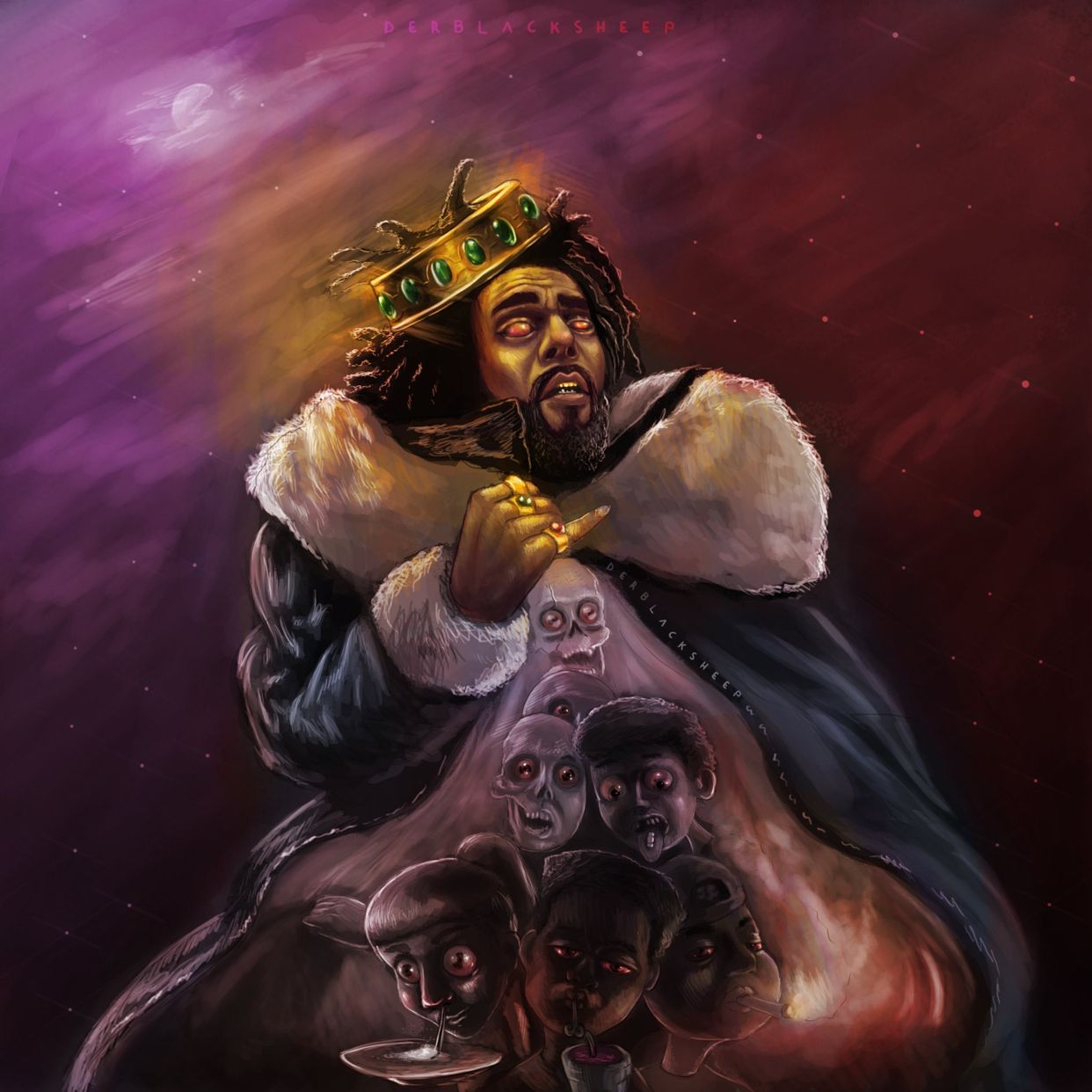Re con corona e mantello, 1242x1242 HD, Desktop