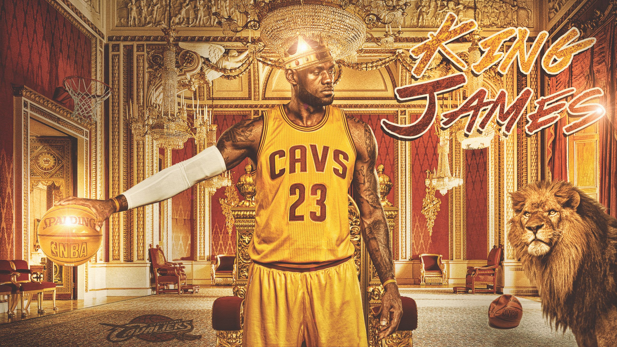 LeBron James re dorato, 2560x1440 1440p, Desktop
