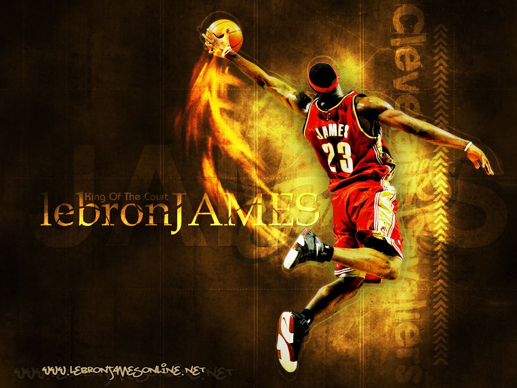 LeBron James schiacciata basket, 1024x768 HD, Laptop