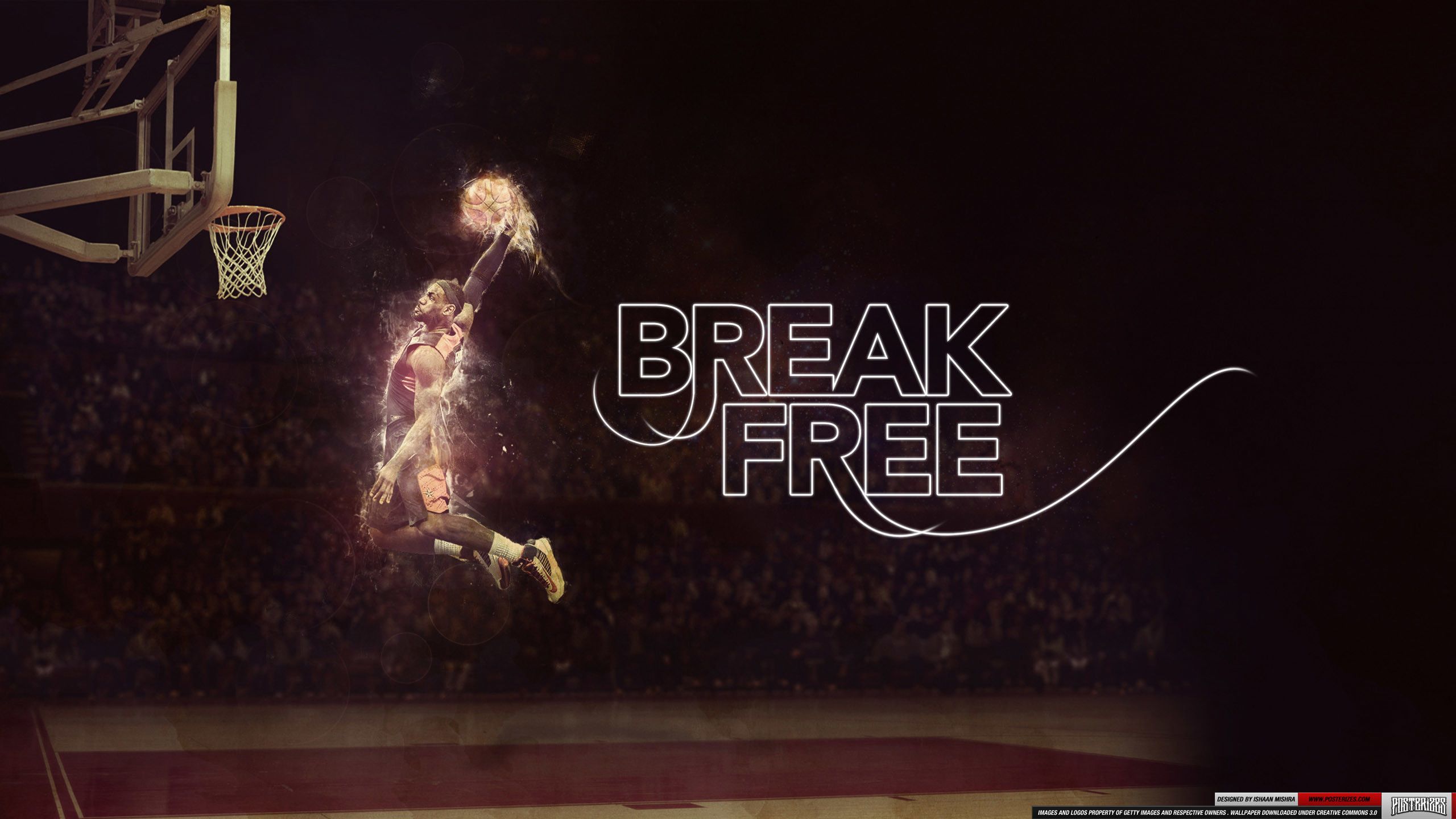 LeBron James schiacciata fiamme, 2560x1440 QHD, Laptop