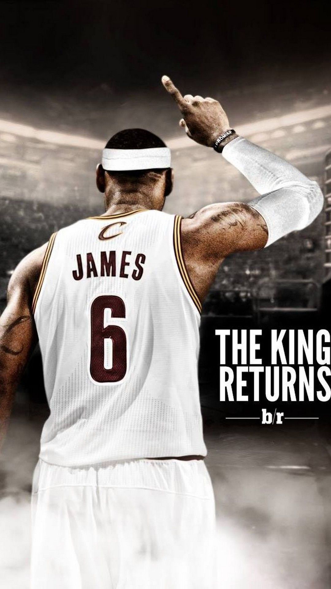 LeBron James Cavaliers basket, 1080x1920 Verticale, Telefono