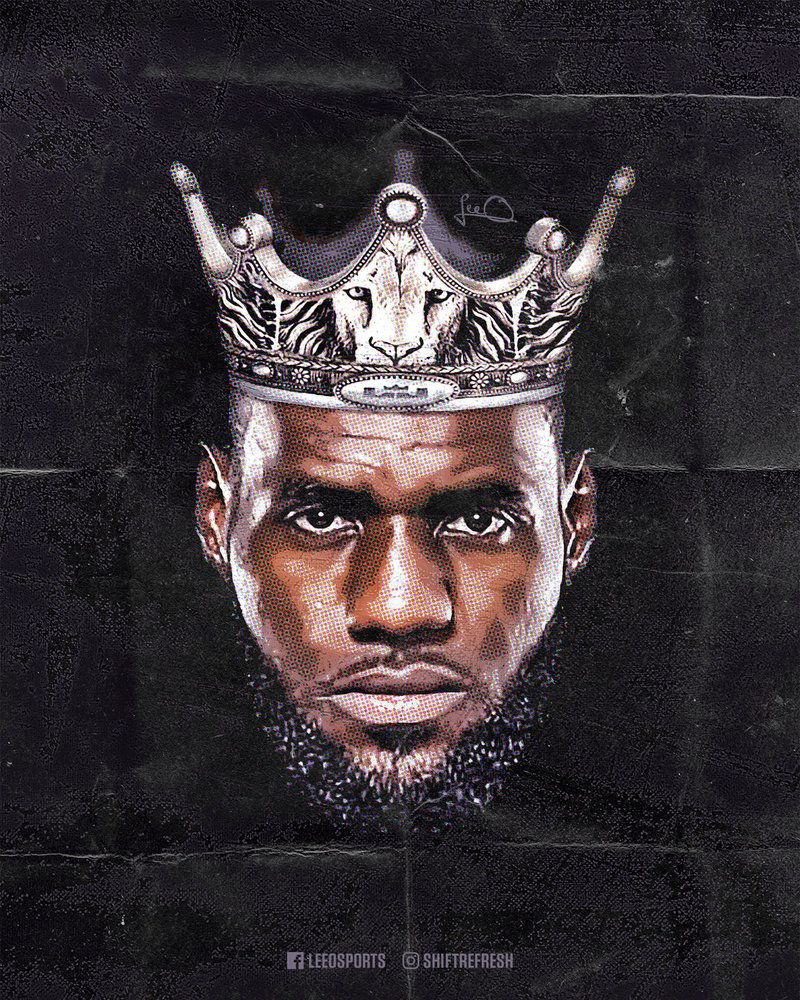 LeBron James con corona, 800x1000 Full HD Verticale, iPhone