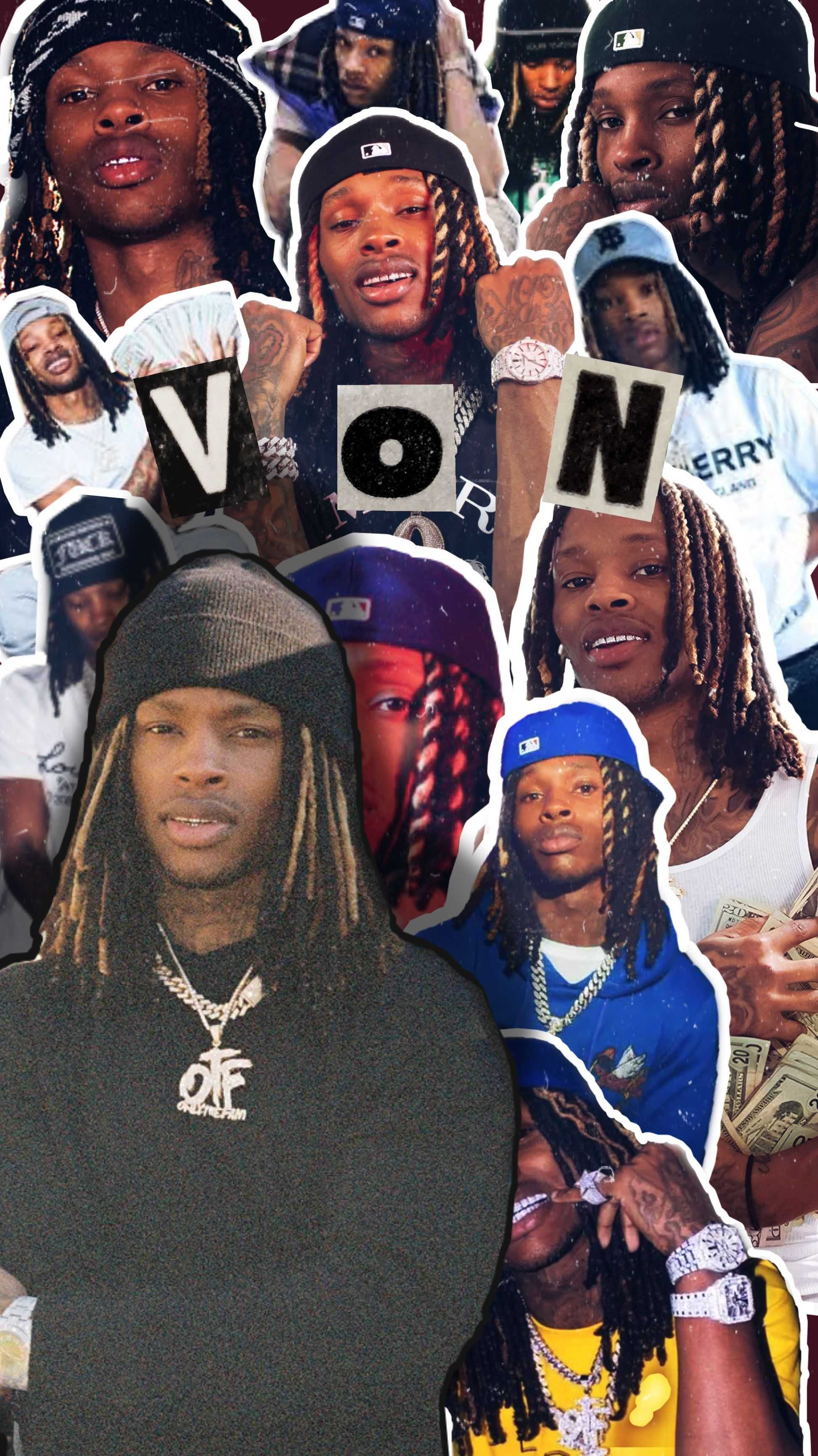 King Von collage adesivi, 1945x3462 Full HD Verticale, Smartphone