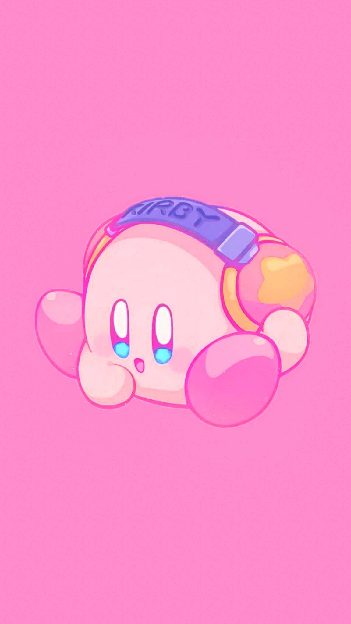 Kirby con cuffie rosa, 1152x2048 Full HD Verticale, iPhone
