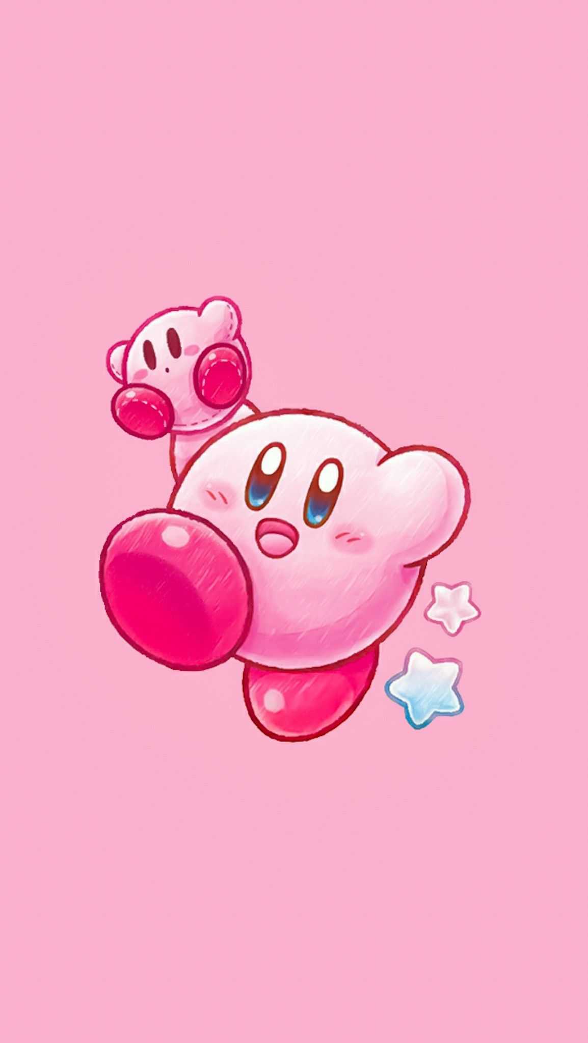 Kirby rosa con stelle, 1154x2048 Verticale, Mobile