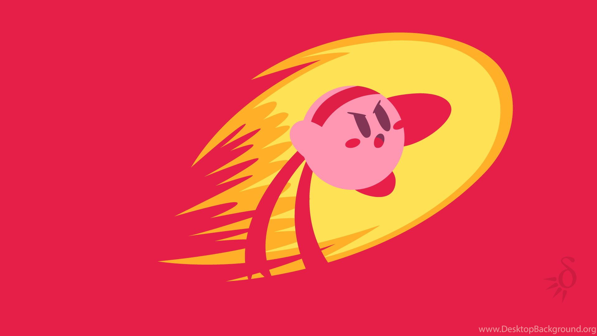 Kirby corsa sfondo rosso, 1920x1080 1080p, Desktop