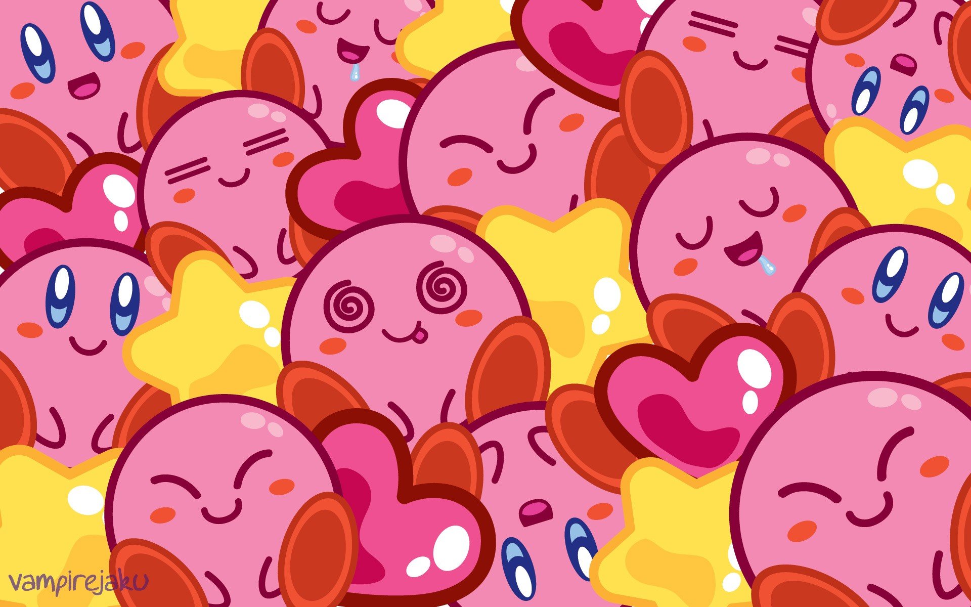 Kirby personaggi rosa Nintendo, console giapponese, 1920x1200 Full HD+, Desktop