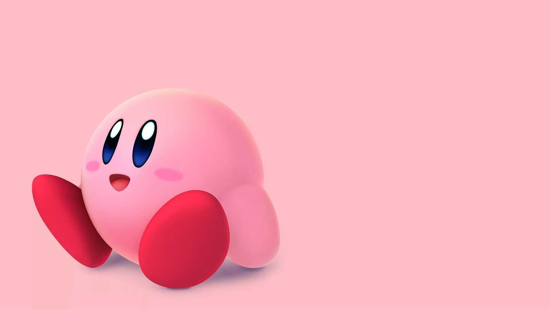 Kirby su sfondo rosa, 1920x1080 Full HD 1080p, Desktop