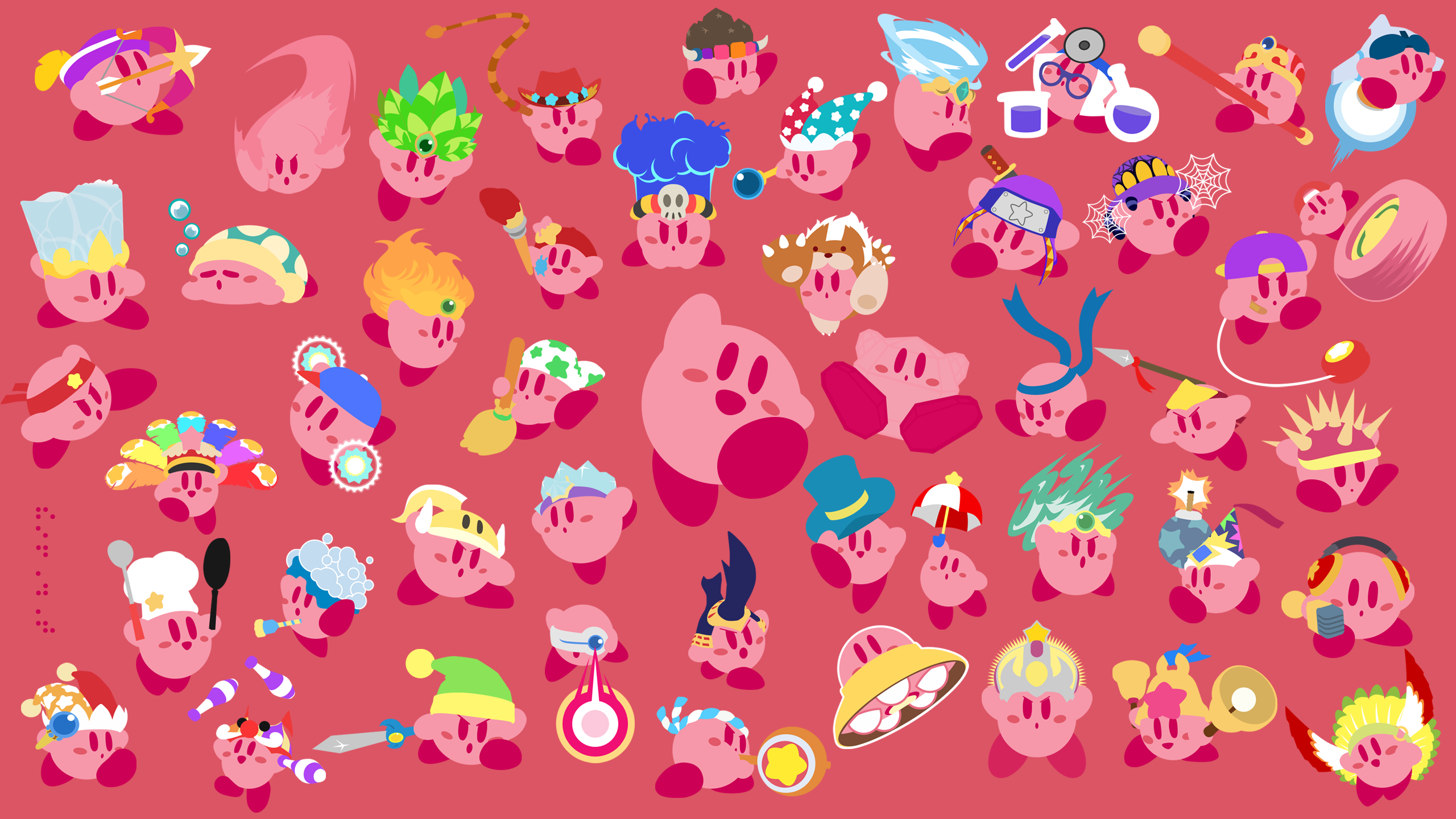 Kirby abilità multiple rosa, 2560x1440 QHD, Laptop