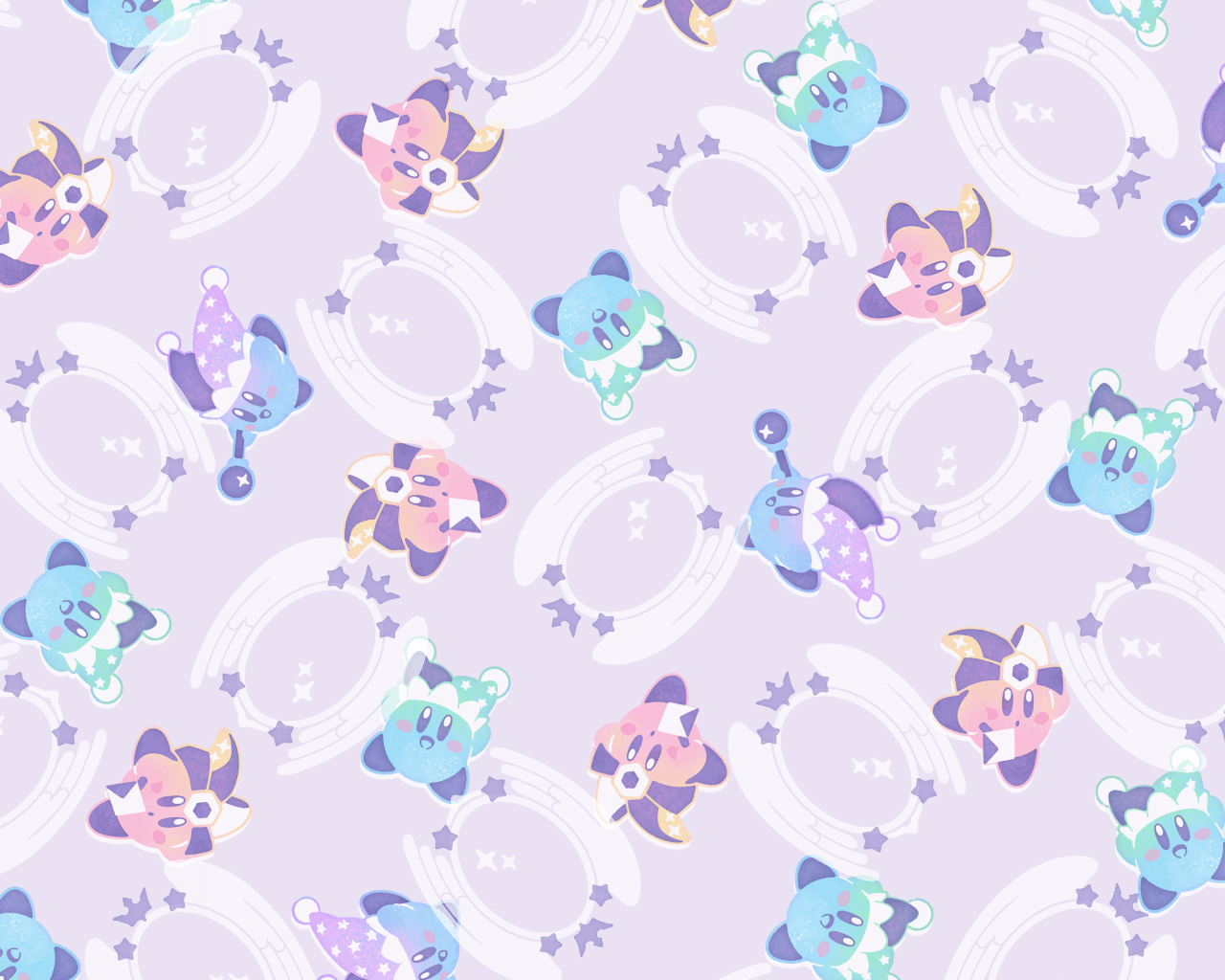 Kirby pattern pastello, 1280x1024 720p, PC