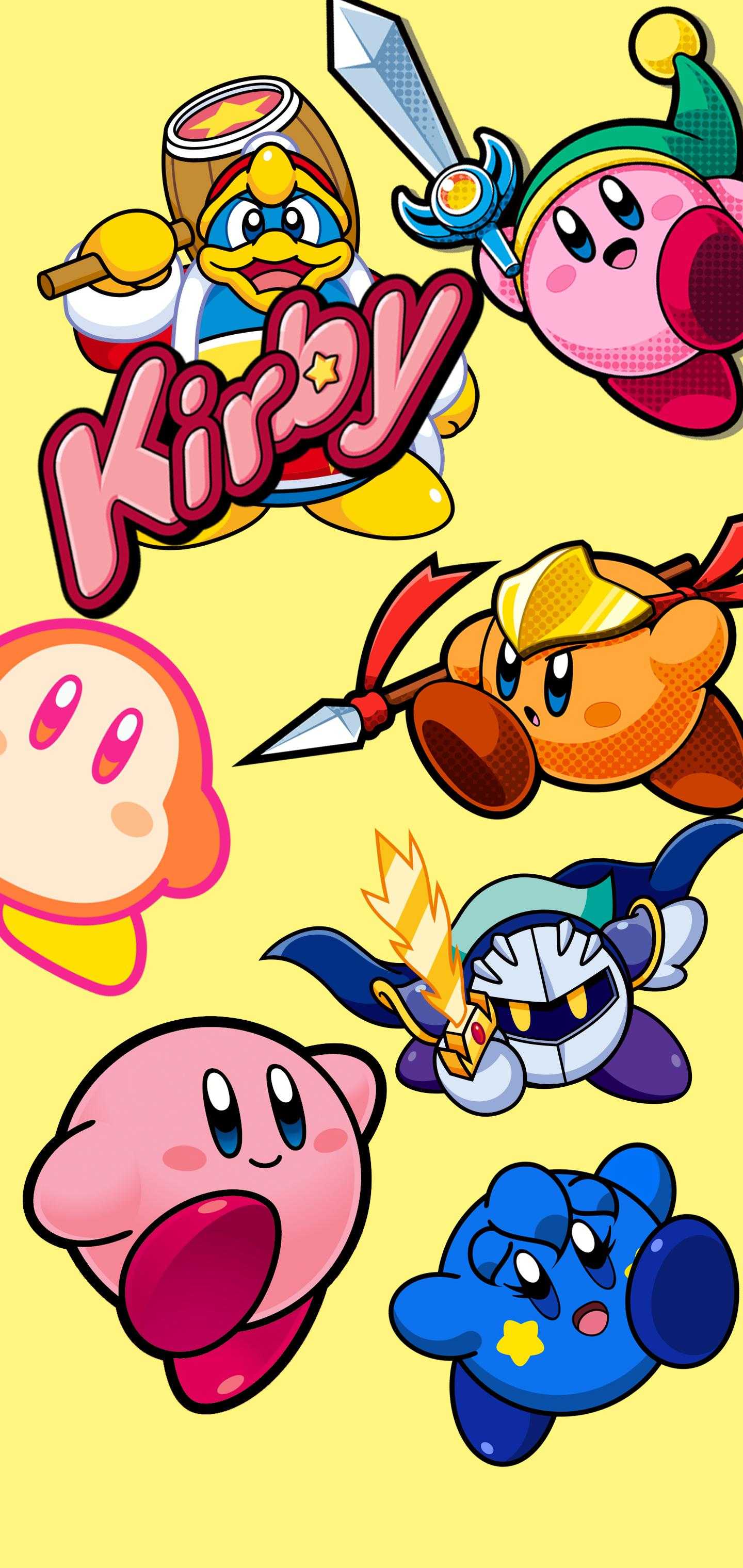 Kirby personaggi vari, 1440x3040 Full HD Verticale, iPhone