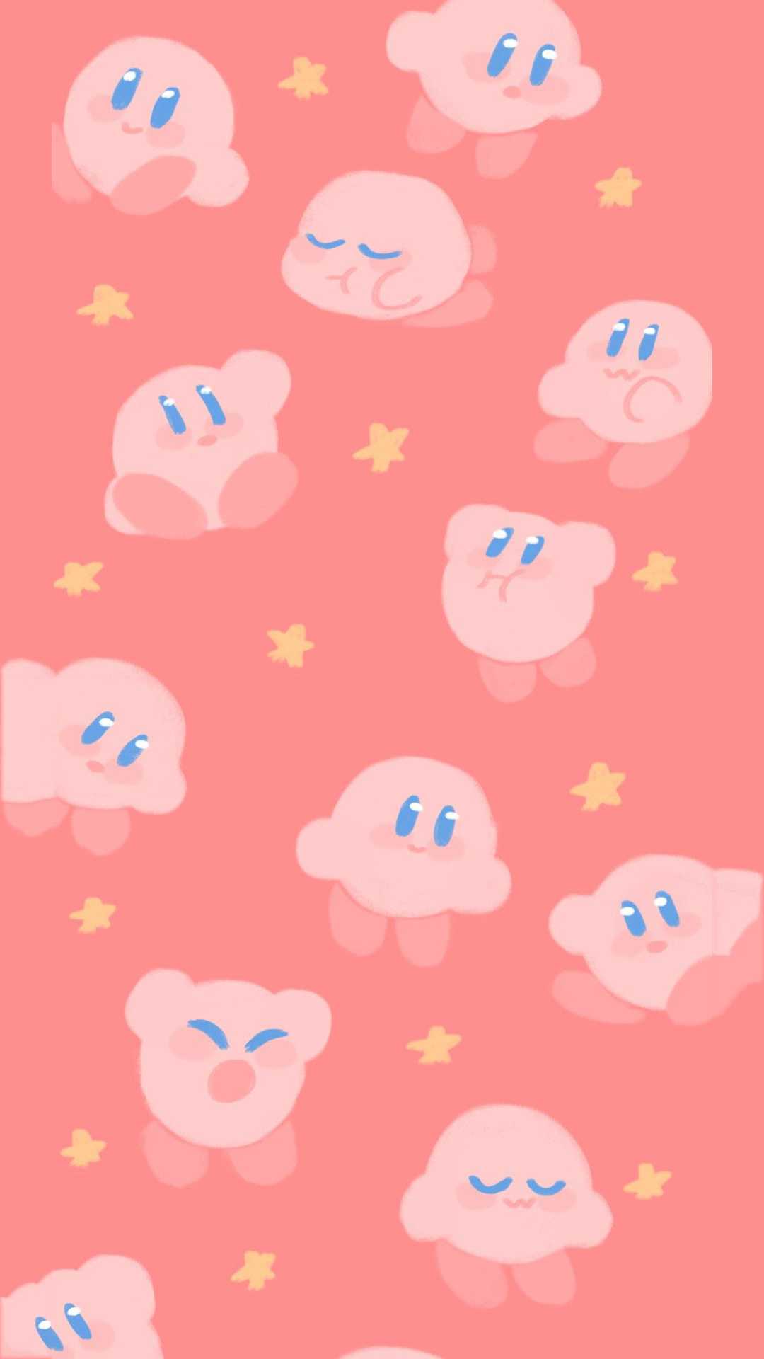 Kirby pattern rosa, 1080x1920 Verticale, Samsung Galaxy
