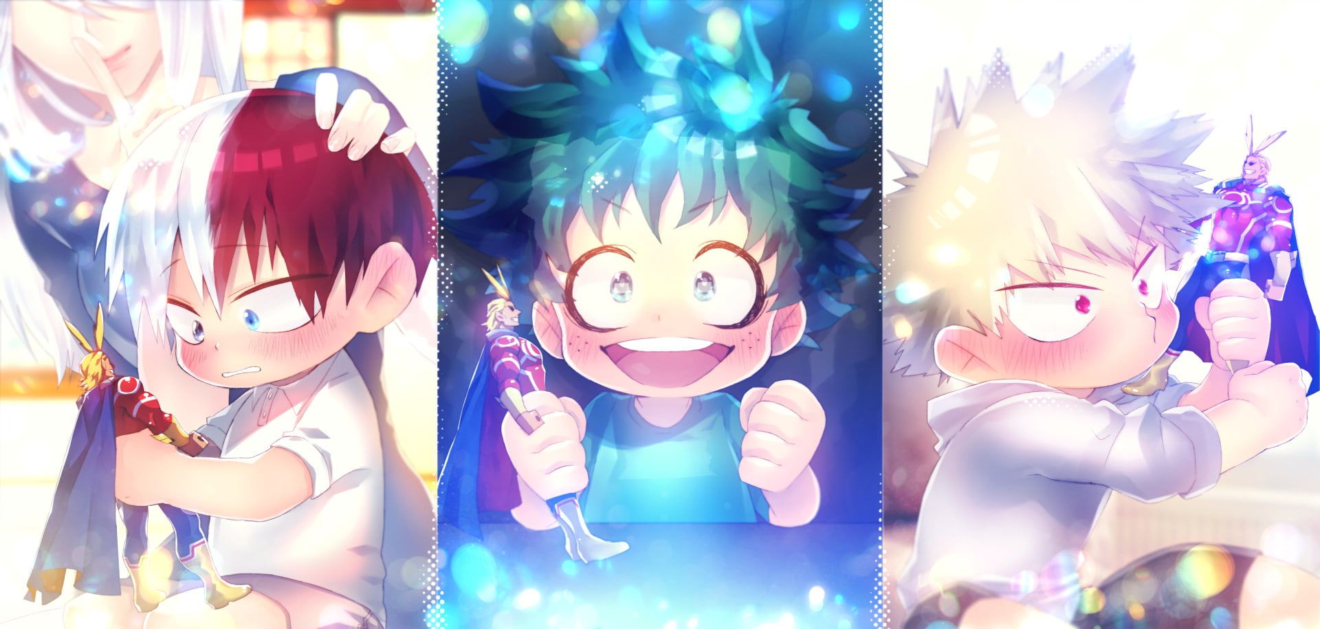 Personaggi My Hero Academia in pannelli, 1920x1080 Full HD, Notebook