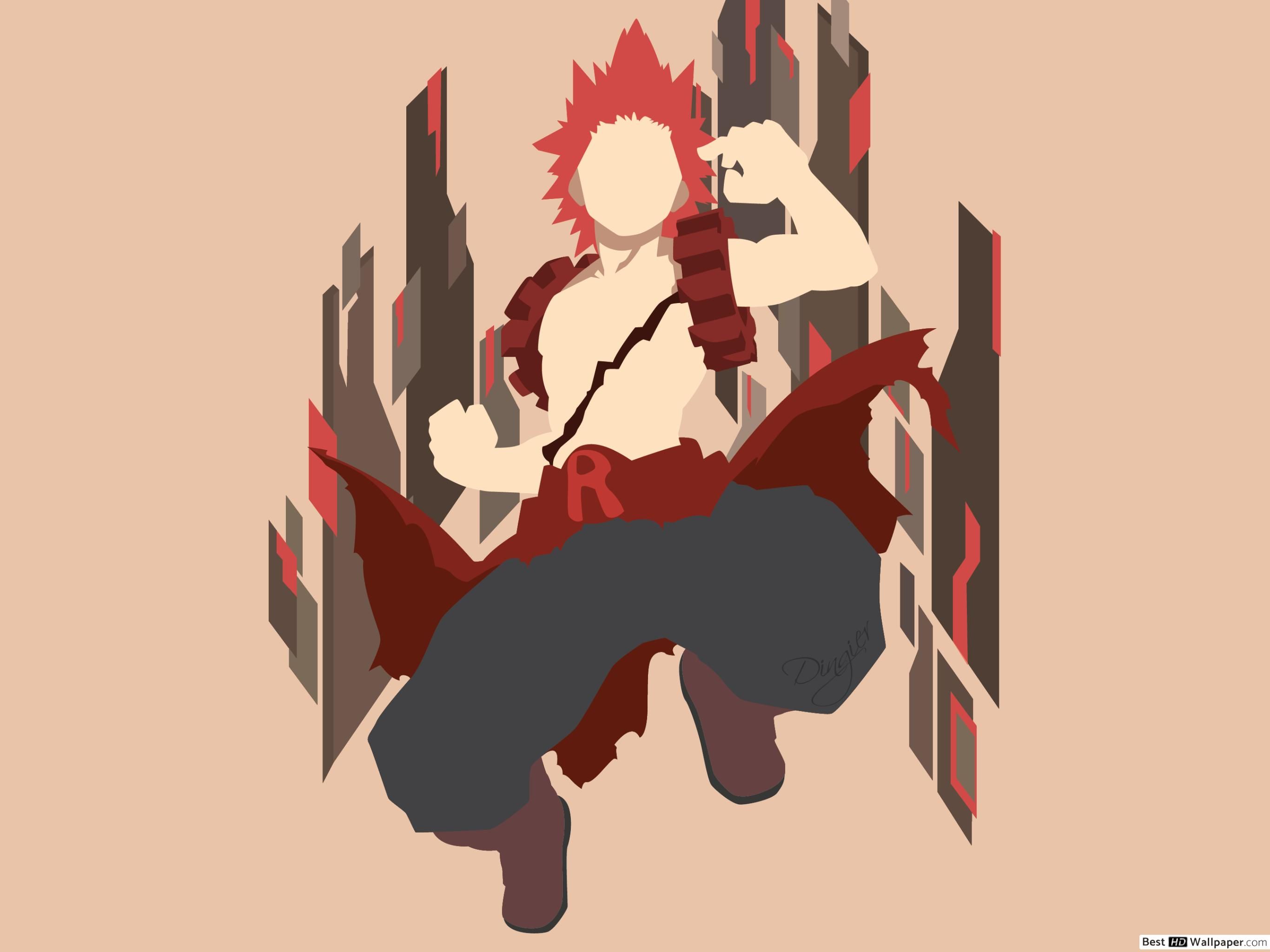 Kirishima Red Riot minimalista, 2732x2048 2K, PC
