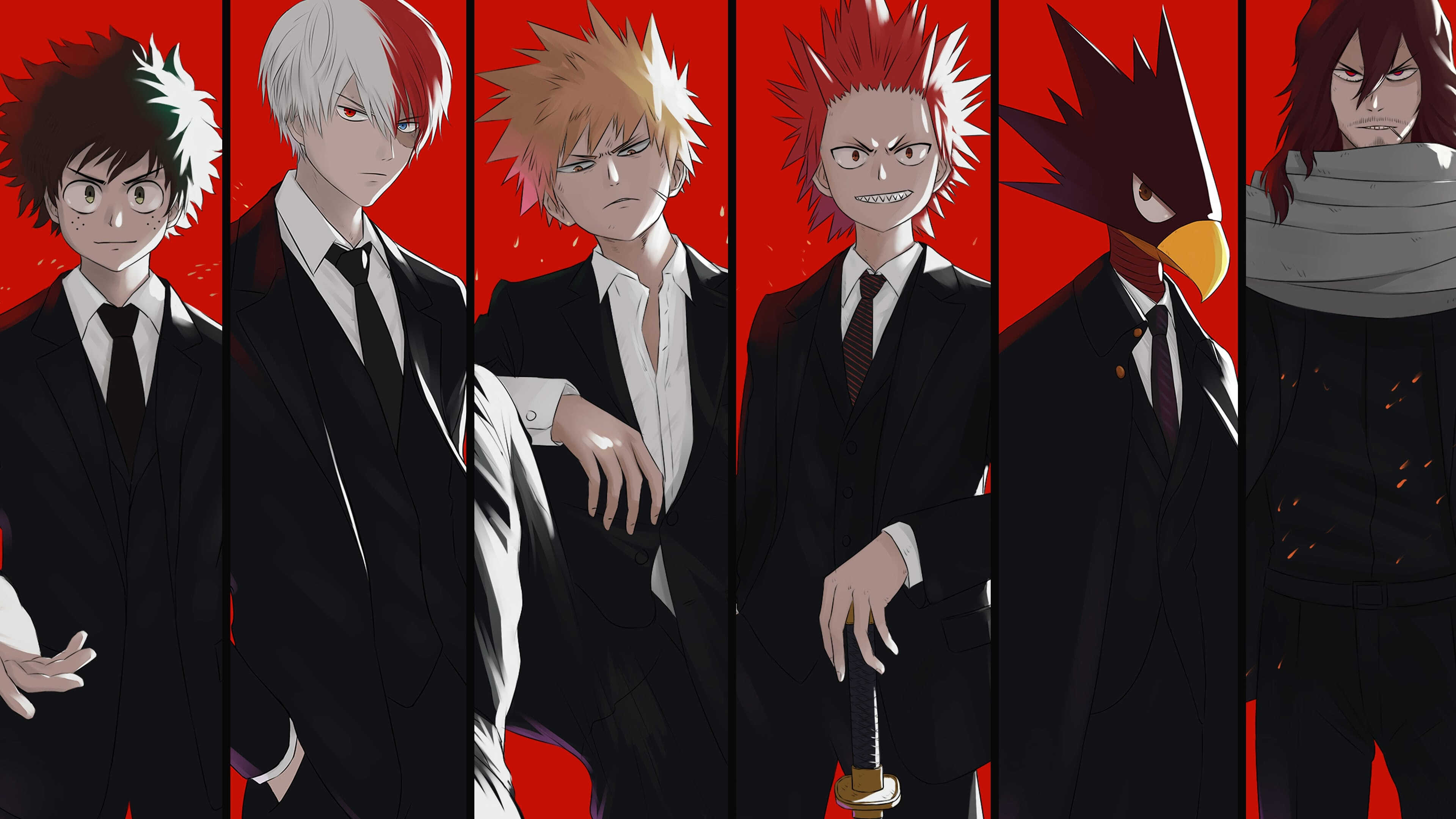 My Hero Academia personaggi in abito, 3840x2160 Ultra HD, 4K TV
