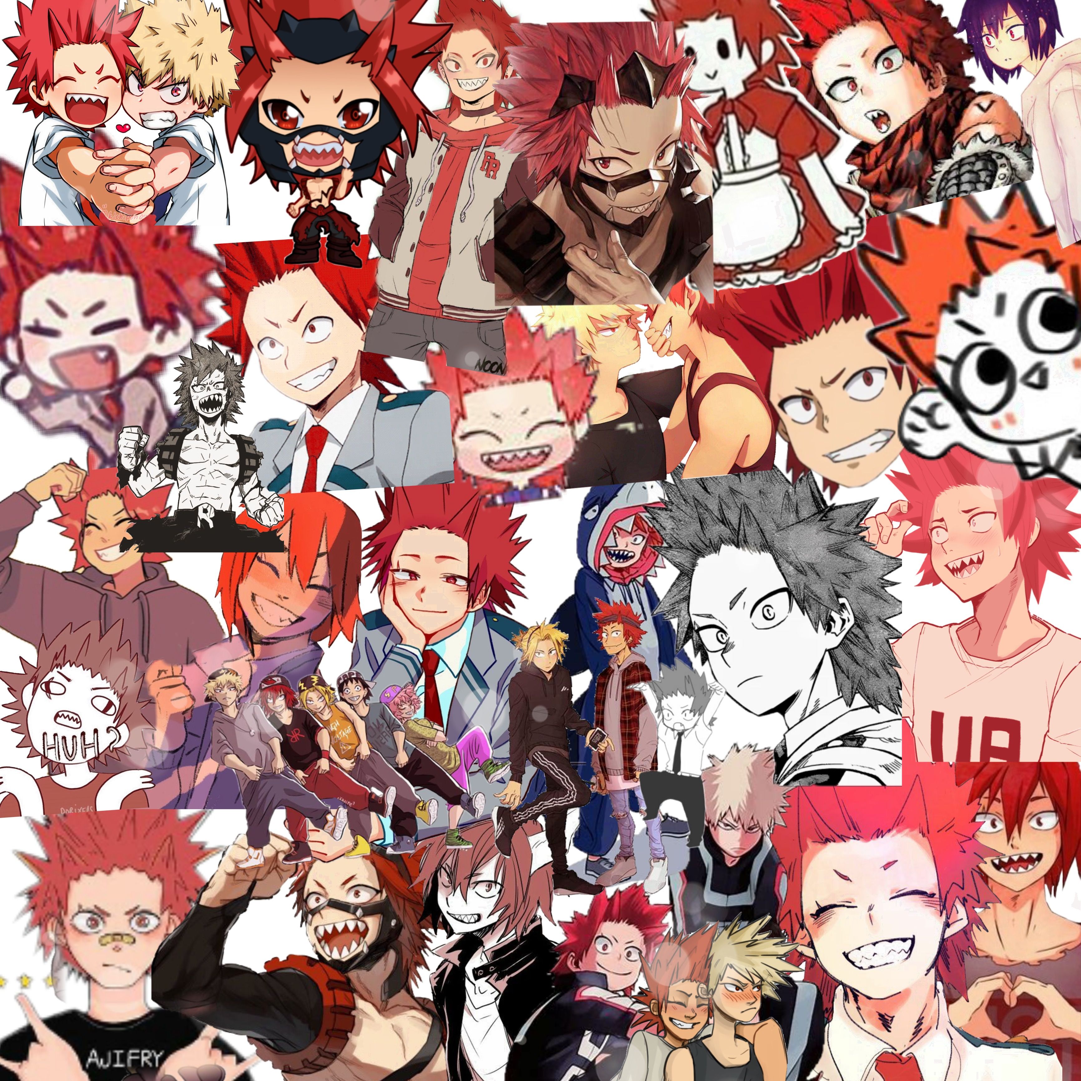 Kirishima collage manga My Hero Academia, 3464x3464 2K+, Monitor Gaming