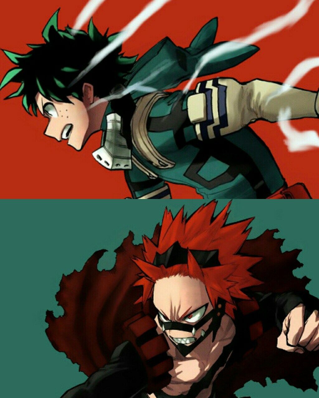 Midoriya e Kirishima, My Hero Academia, 1024x1280 Full HD Verticale, Smartphone