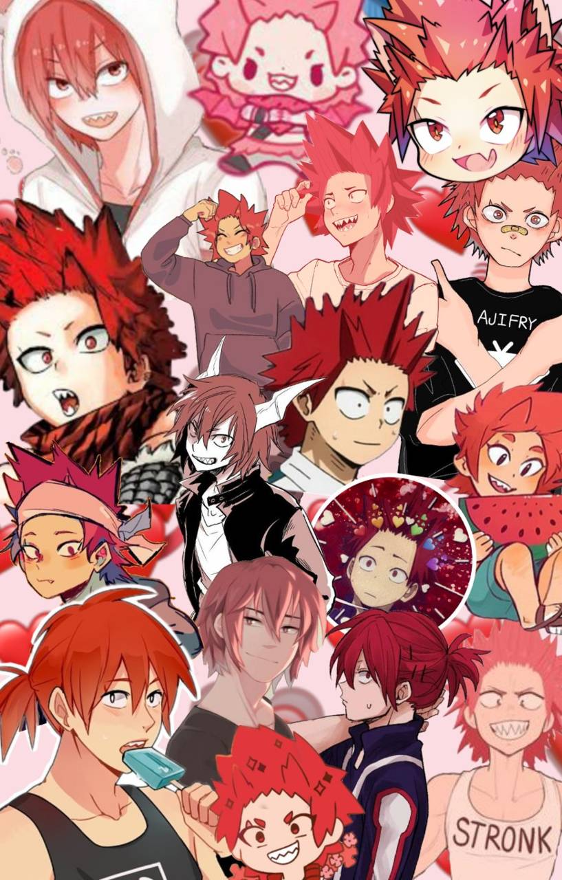 Kirishima collage manga My Hero Academia, 817x1280 Full HD Verticale, iPhone
